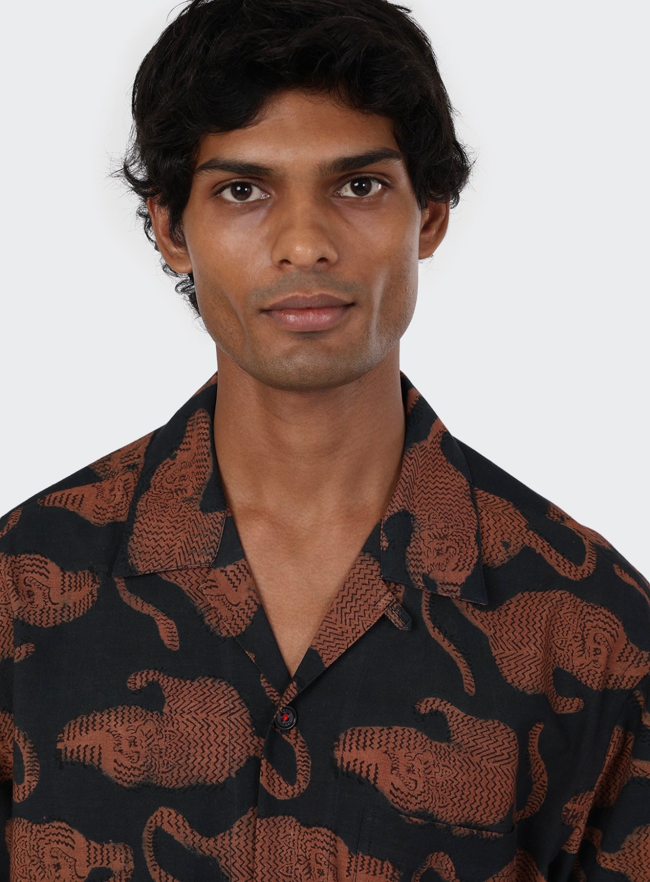 KARDO Ronen Shirt | Black and Orange LEO BOUTIQUE