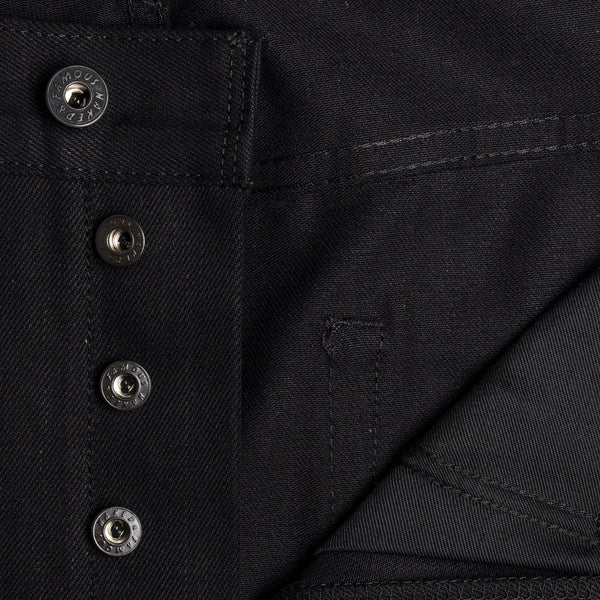 NAKED AND FAMOUS Strong Guy | Solid Black Selvedge LEO BOUTIQUE