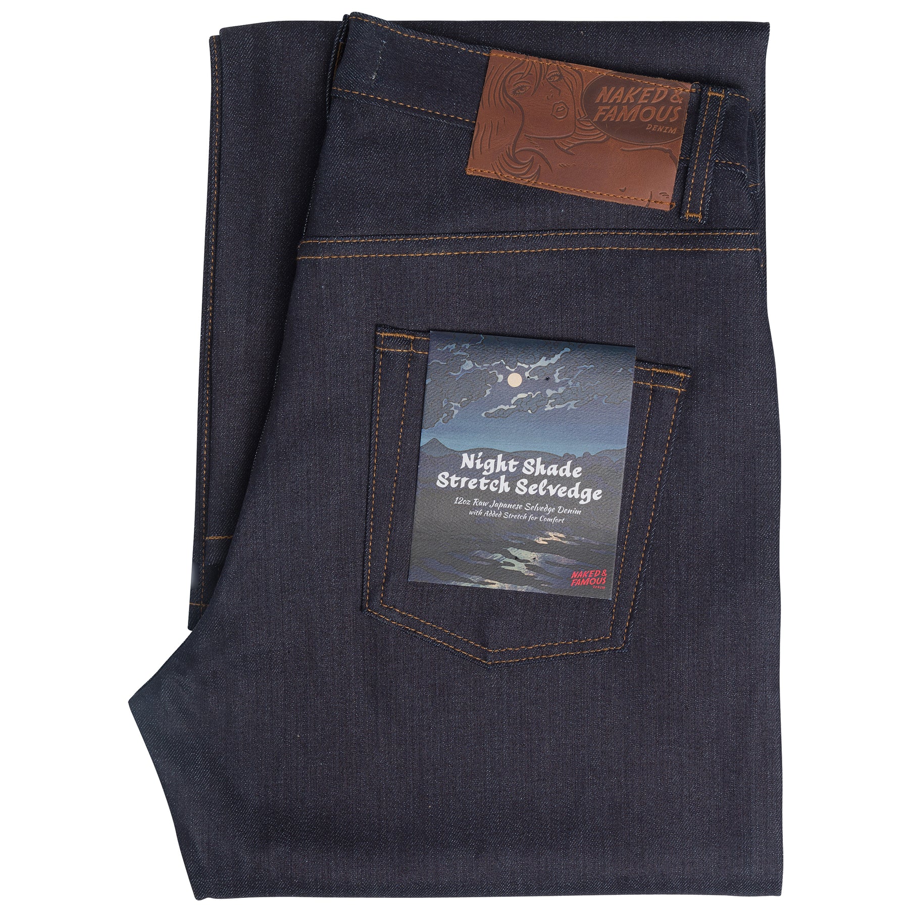 NAKED AND FAMOUS Strong Guy | Solid Black Selvedge LEO BOUTIQUE