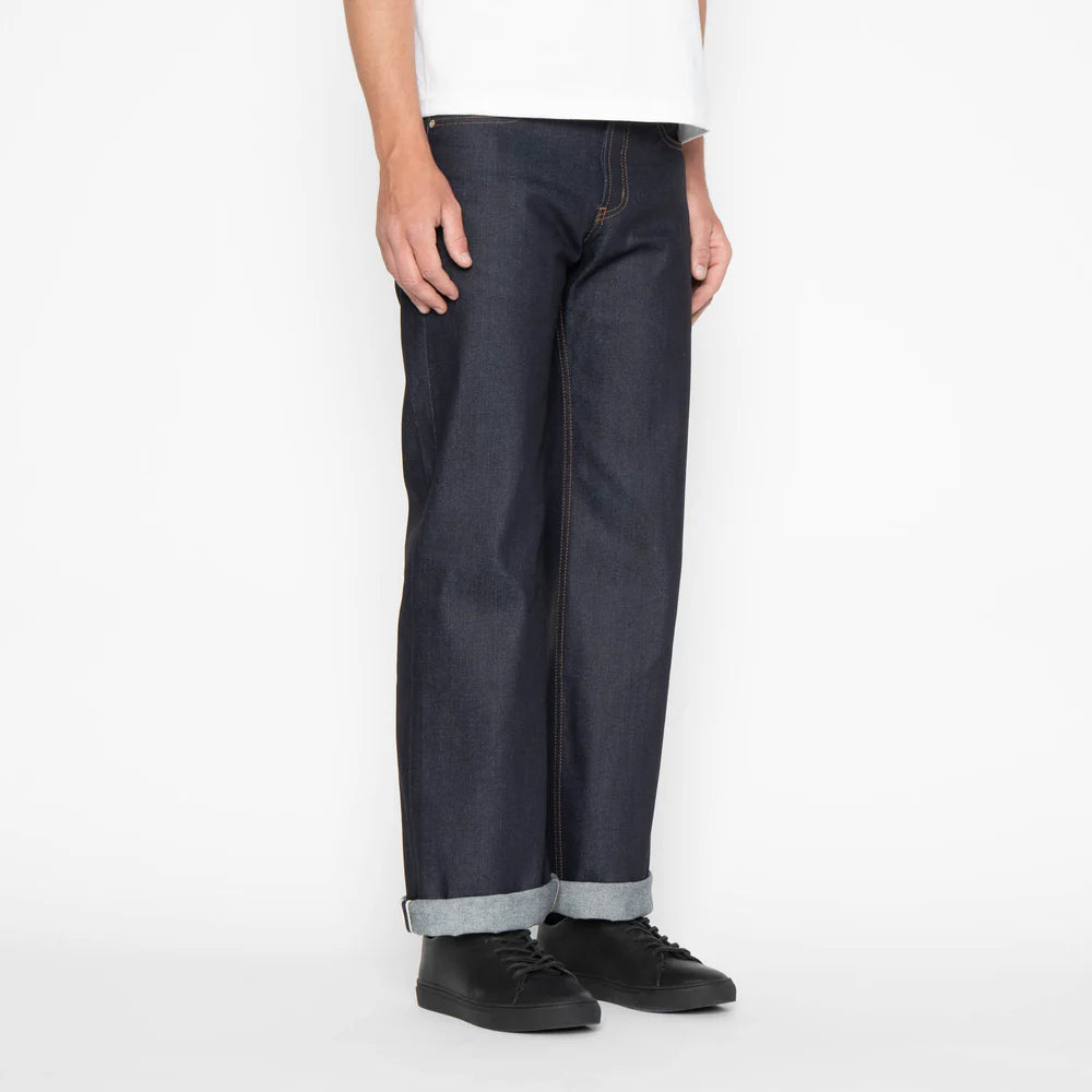 NAKED AND FAMOUS Strong Guy | Solid Black Selvedge LEO BOUTIQUE