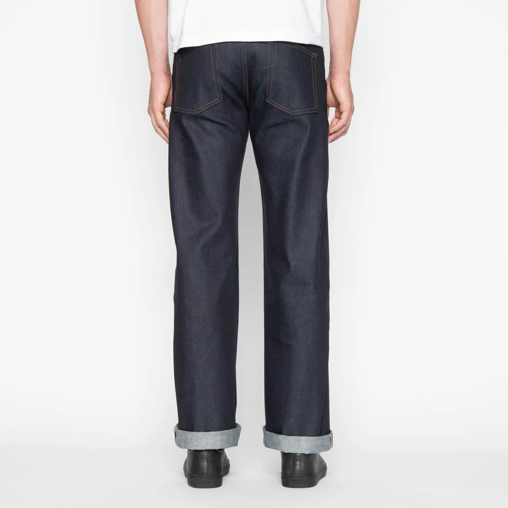 NAKED AND FAMOUS Strong Guy | Solid Black Selvedge LEO BOUTIQUE