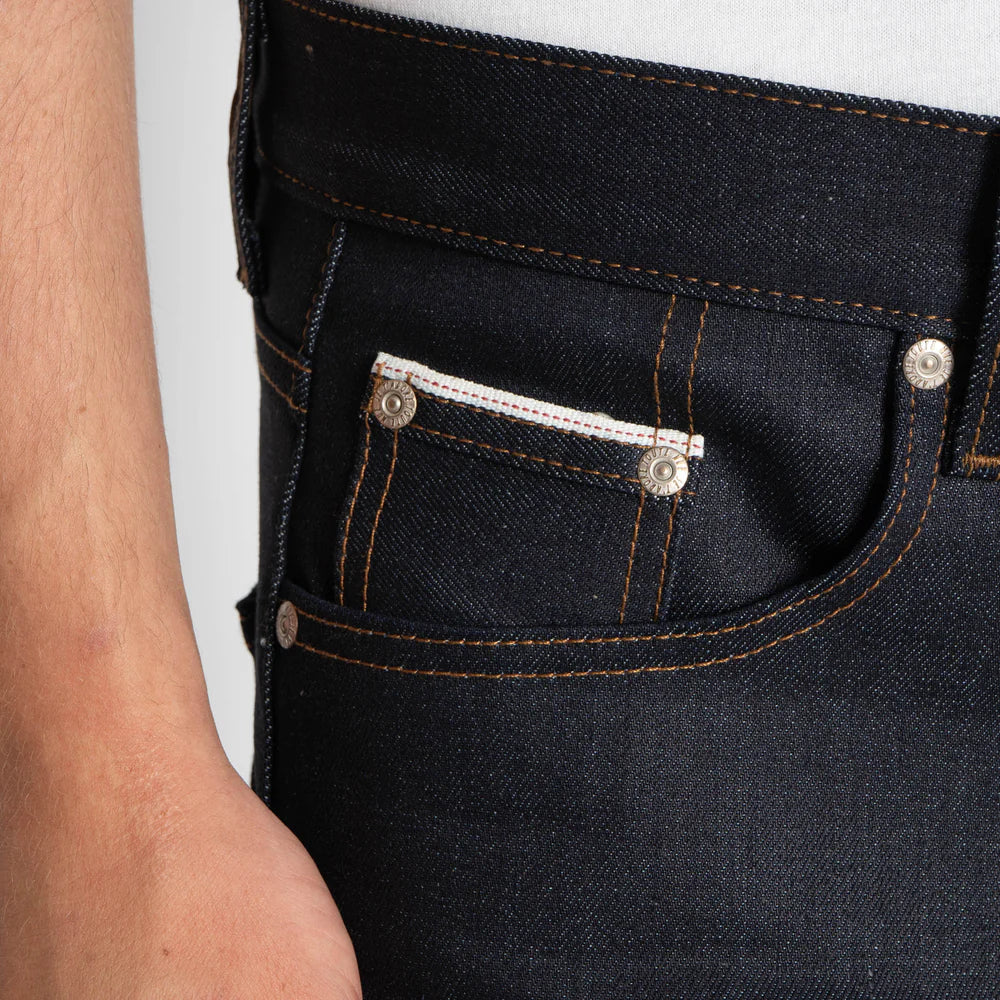 NAKED AND FAMOUS Strong Guy | Solid Black Selvedge LEO BOUTIQUE