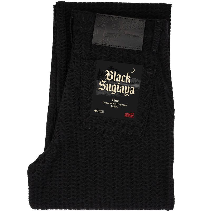 NAKED AND FAMOUS Pleated Trouser | Black Sugiaya LEO BOUTIQUE