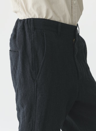 SAGE DE CRET WO/LI Herringbone Tumbler Tapered Pants | Charcoal LEO BOUTIQUE