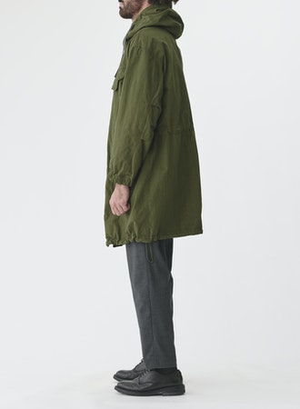 High Density Twill Reversible Hooded coat | Olive LEO BOUTIQUE