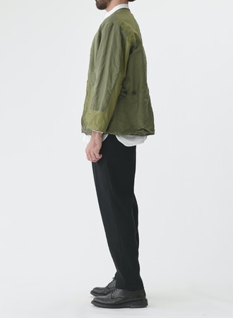 SAGE DE CRET Patchwork Liner Jacket | Olive LEO BOUTIQUE