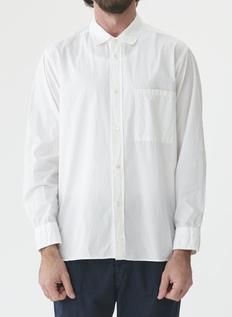 SAGE DE CRET Organic Cotton Broadcloth Shirt | Off White LEO BOUTIQUE