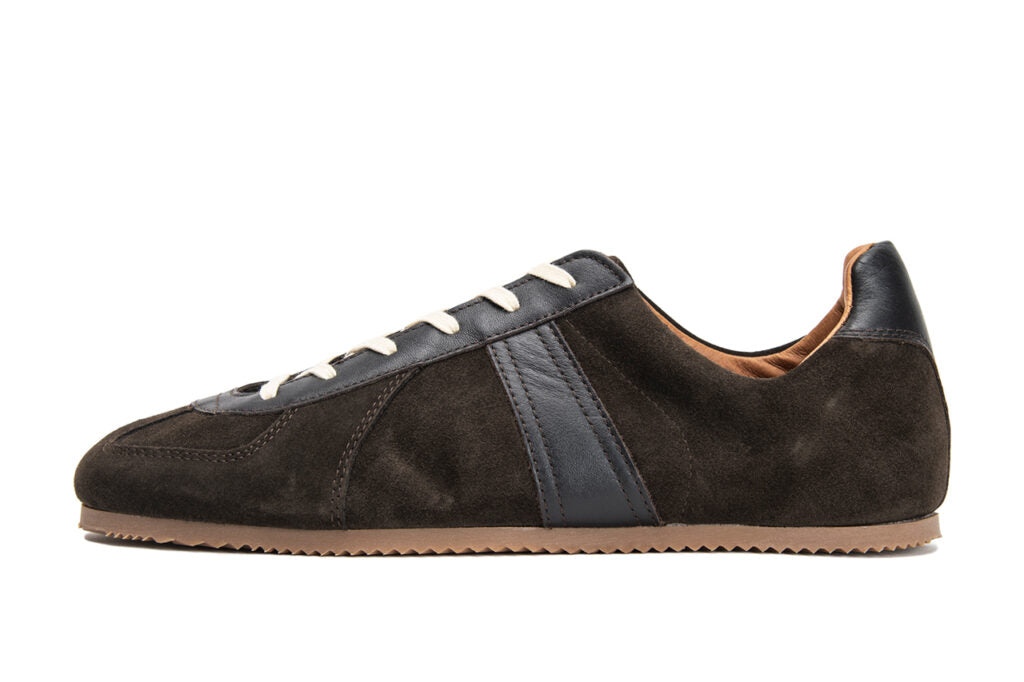 REPRODUCTION OF FOUND German Military Trainer 1714S | Dark Brown Suede LEO BOUTIQUE