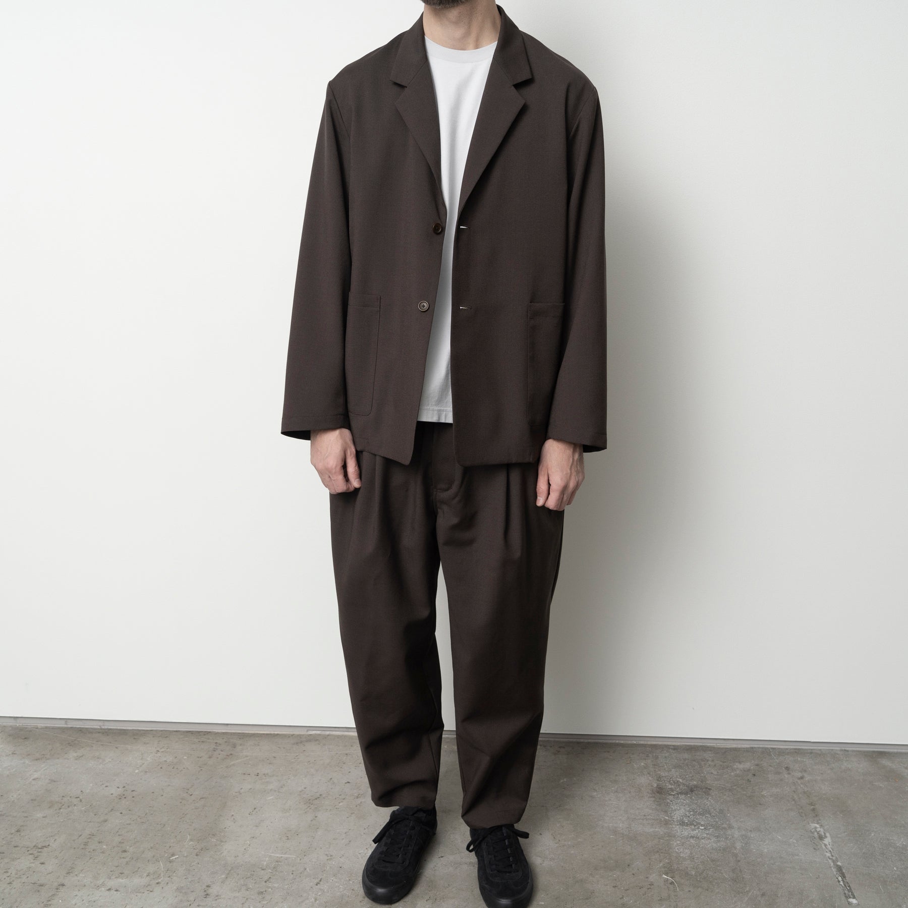 STILL BY HAND Relaxed 2B Jacket | Dark Brown LEO BOUTIQUE – Leo