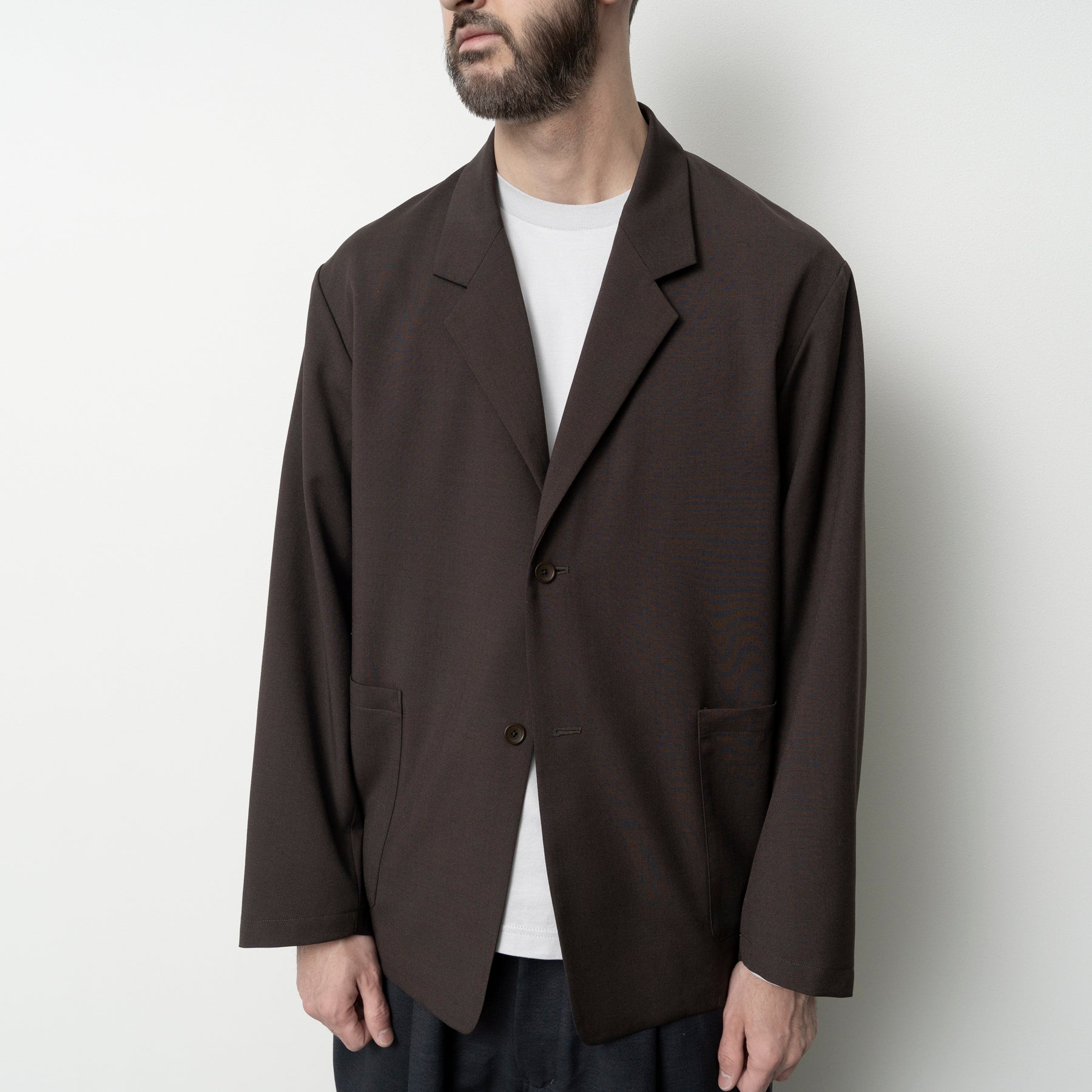 STILL BY HAND Relaxed 2B Jacket | Dark Brown LEO BOUTIQUE