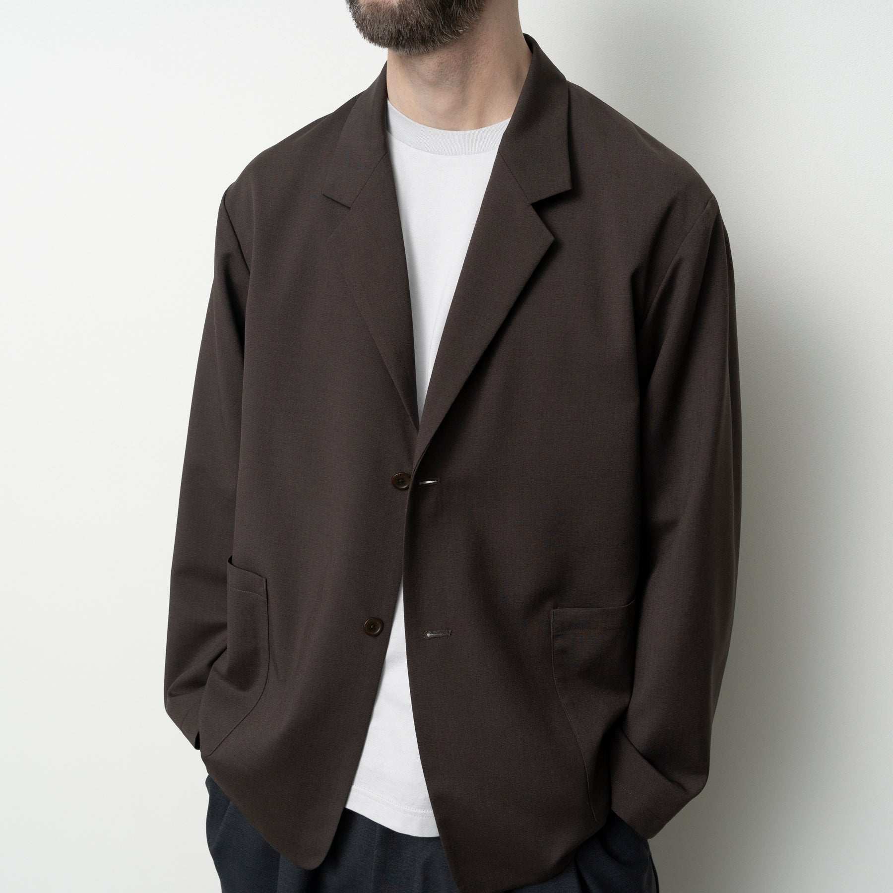 STILL BY HAND Relaxed 2B Jacket | Dark Brown LEO BOUTIQUE