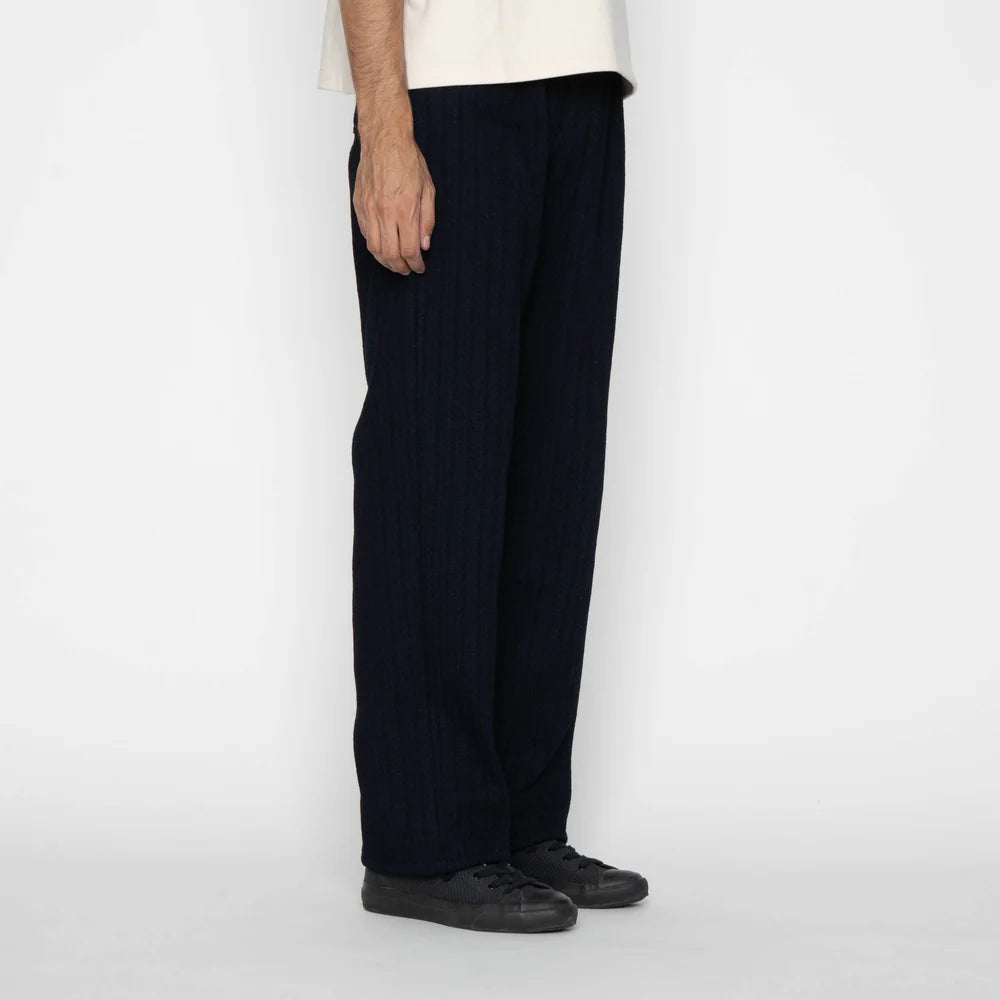 NAKED AND FAMOUS Pleated Trouser | Indigo Sugaiya LEO BOUTIQUE