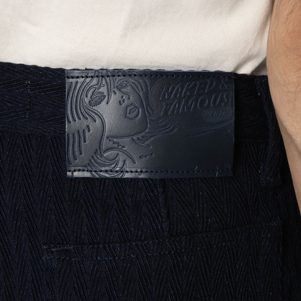 NAKED AND FAMOUS Pleated Trouser | Indigo Sugaiya LEO BOUTIQUE