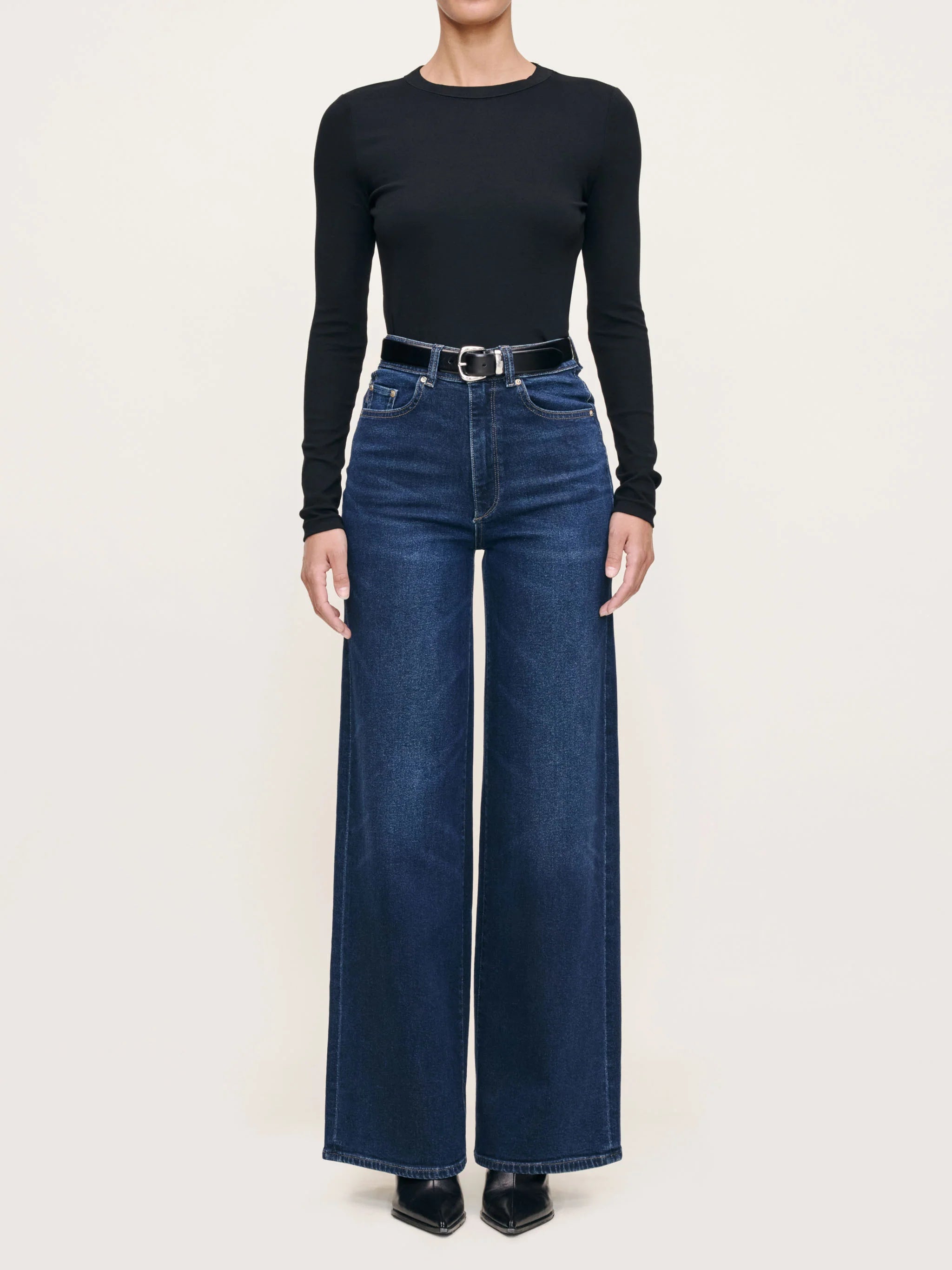 LEO BOUTIQUE Hepburn Wide Leg Vintage Wash 32" Jean | Mediterranean DL 1961
