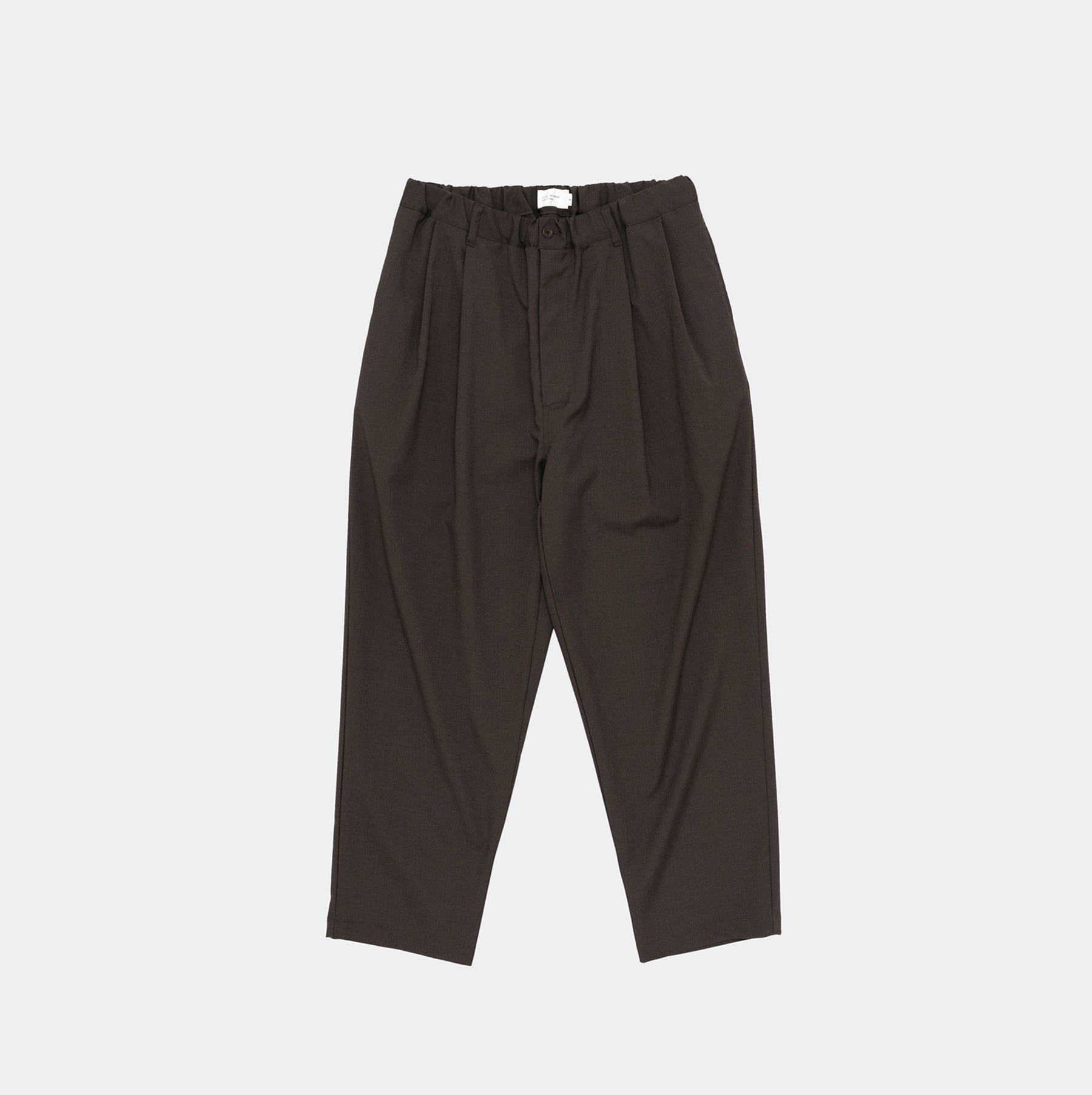 STILL BY HAND Relaxed 2 Tuck Pants | Dark Brown LEO BOUTIQUE