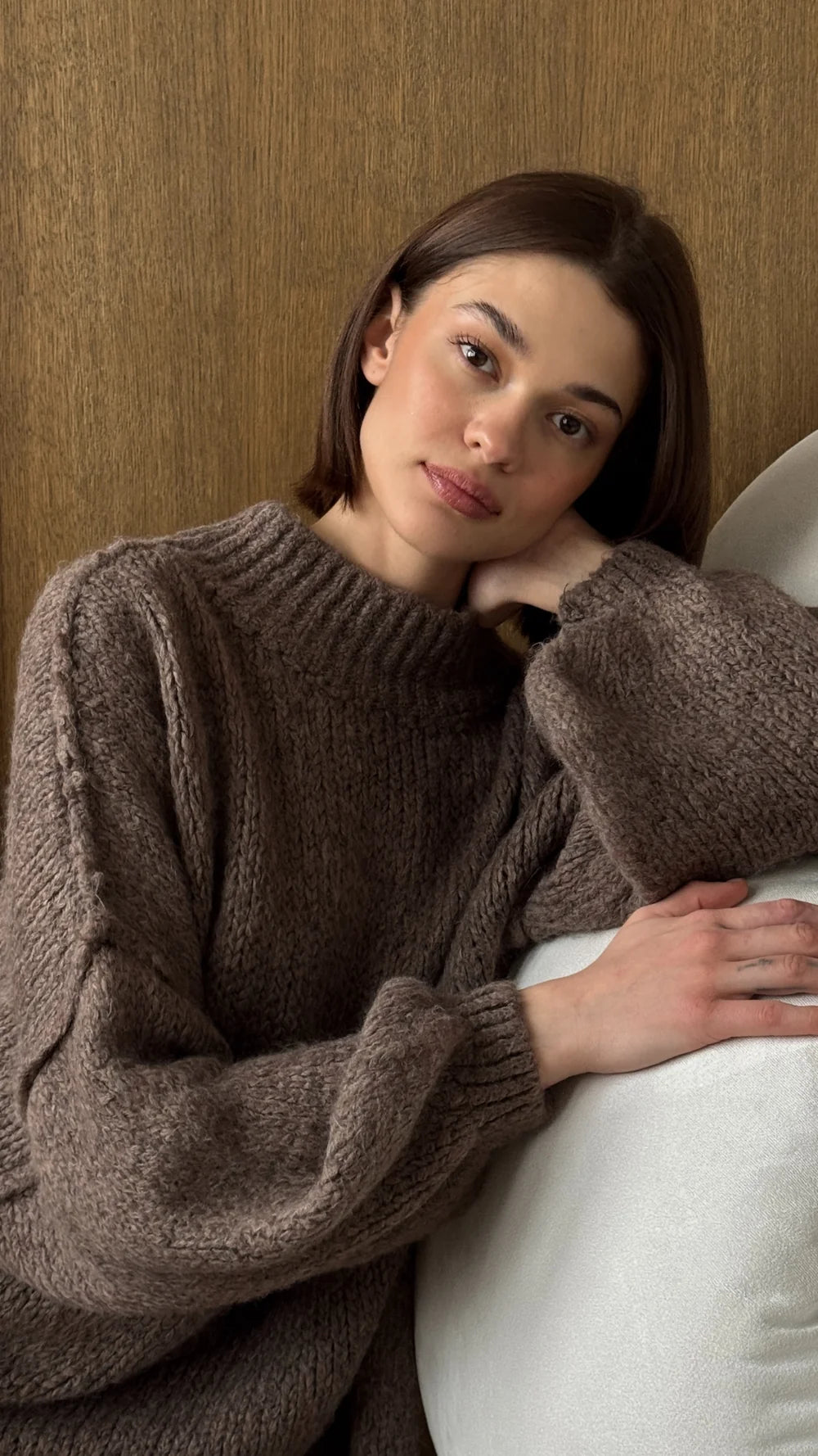 LEO BOUTIQUE Layla Chunky Knit Sweater | Taupe CHARLI 