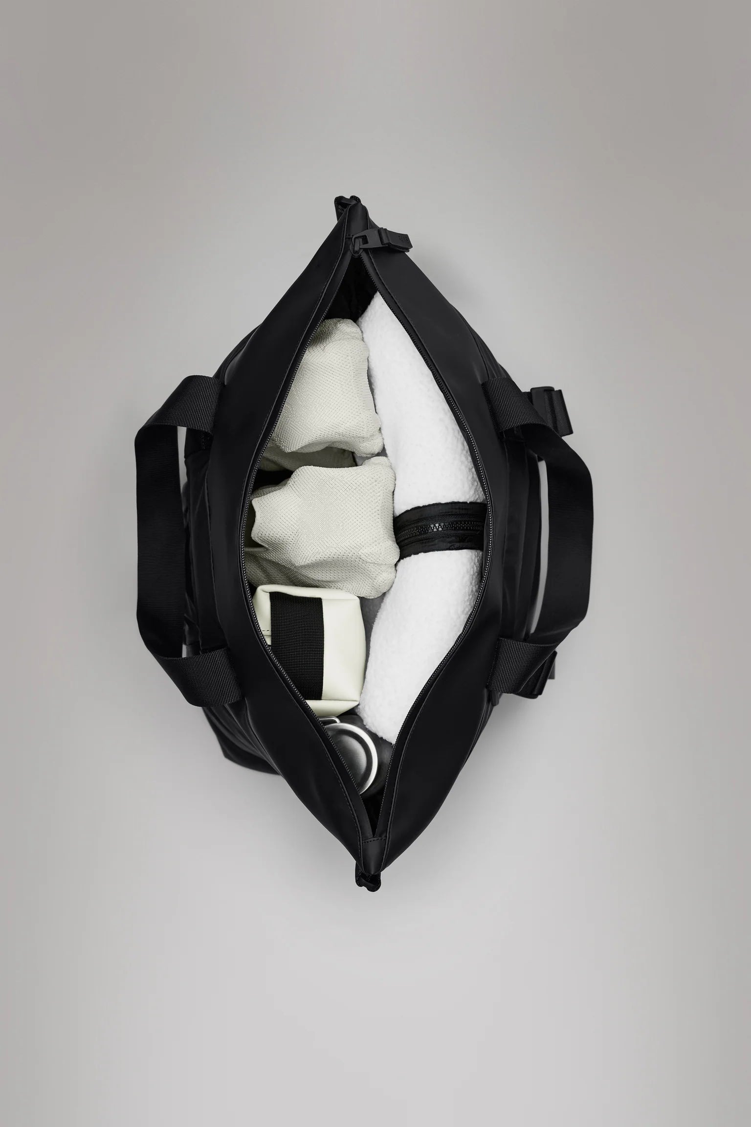 RAINS Puffer Mix Tote Bag Mini | Black LEO BOUTIQUE