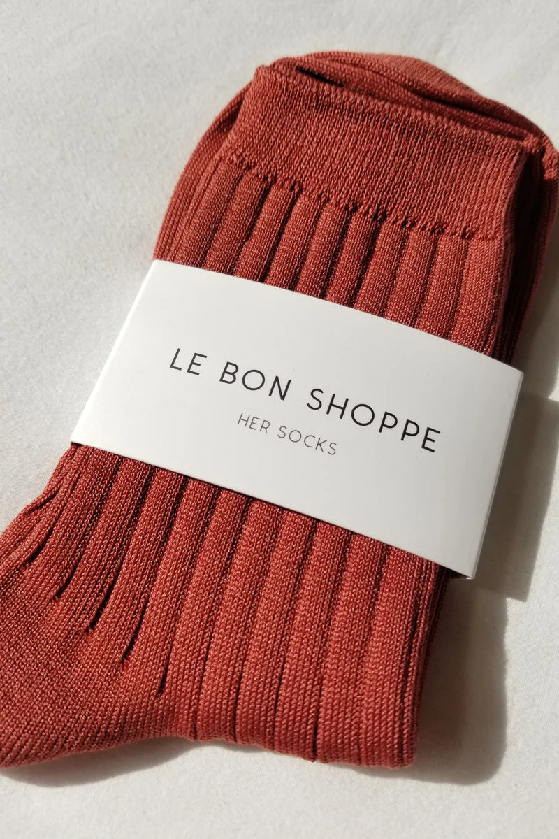 LEO BOUTIQUE Her Socks (MC Cotton) | Terracotta LE BON SHOPPE