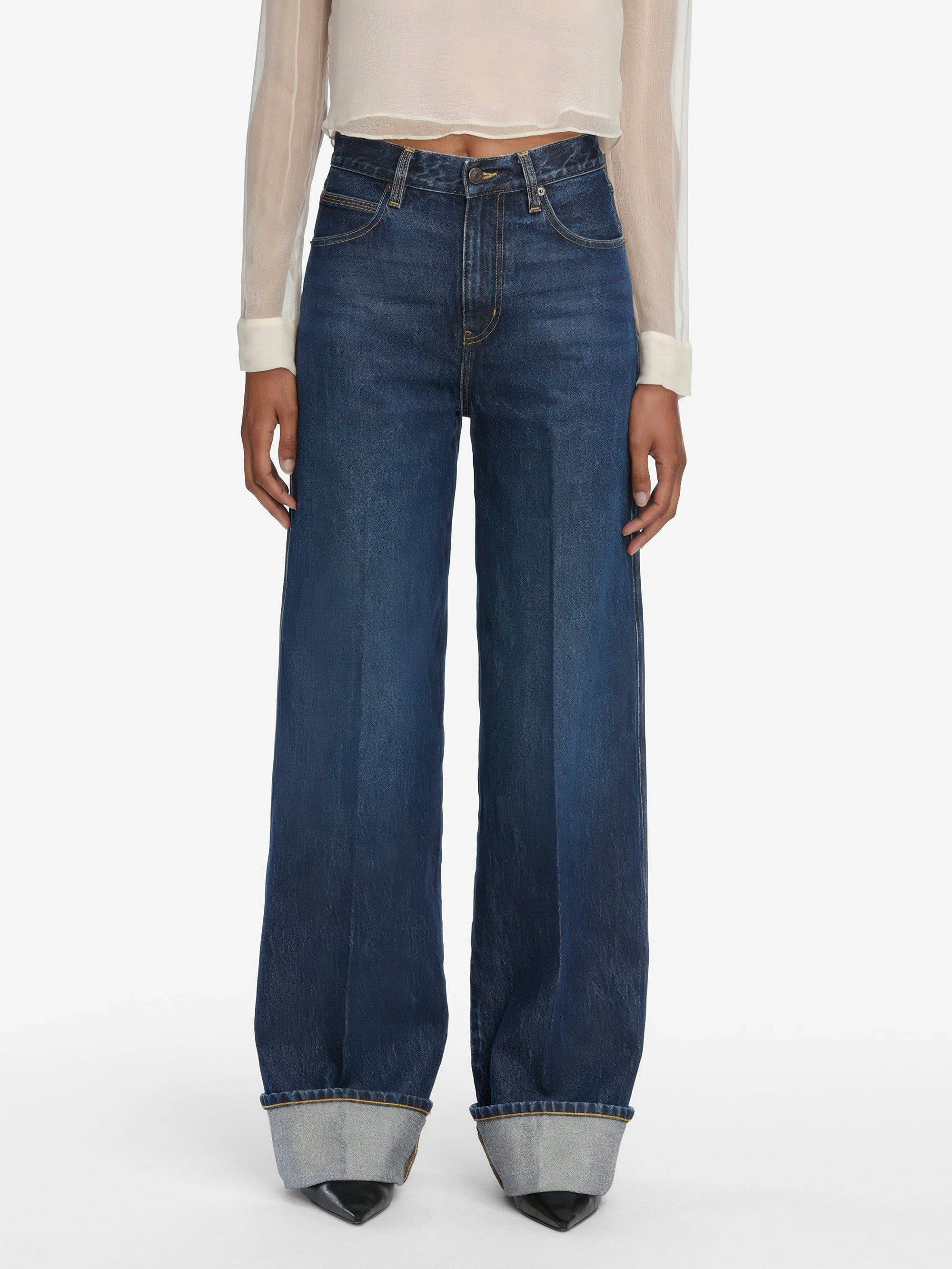 LEO BOUTIQUE The Cuffed Wide Jean | Spencer FRAME DENIM