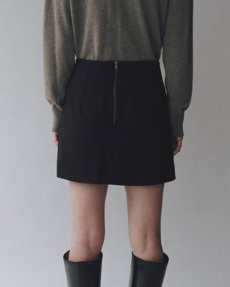 MIJEONG PARK Wool Blend Mini Skirt | Black LEO BOUTIQUE