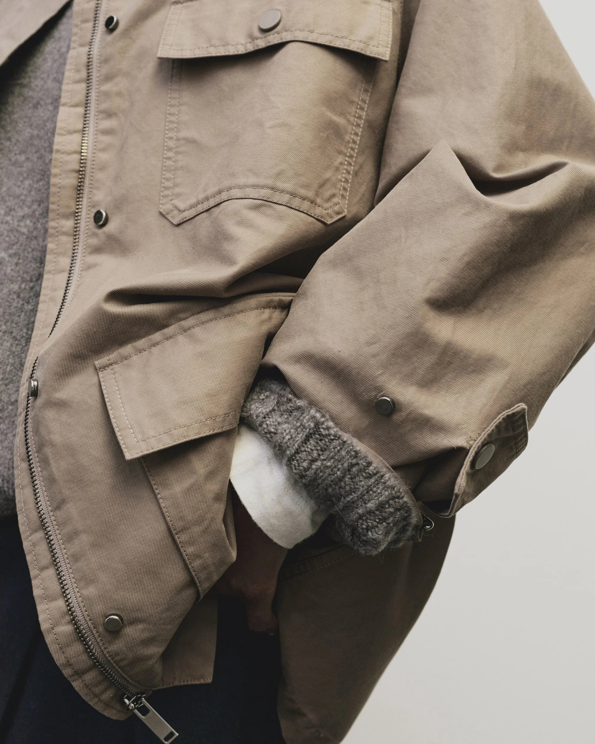 LEO BOUTIQUE Contrast Collar Work Jacket | Dark Beige MIJEONG PARK 