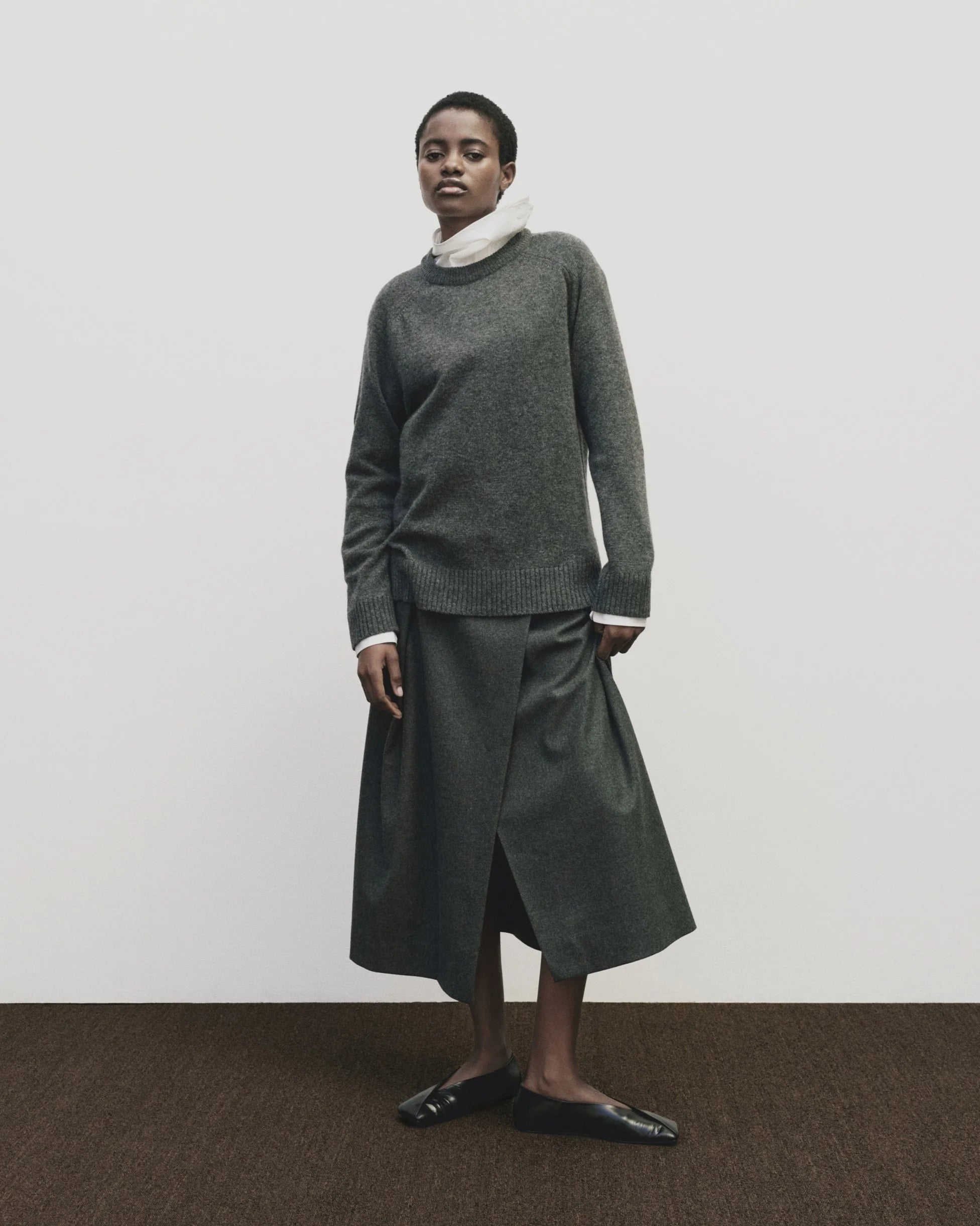 LEO BOUTIQUE Cashmere Blend Crew Neck Knit | Gray MIJEONG PARK 