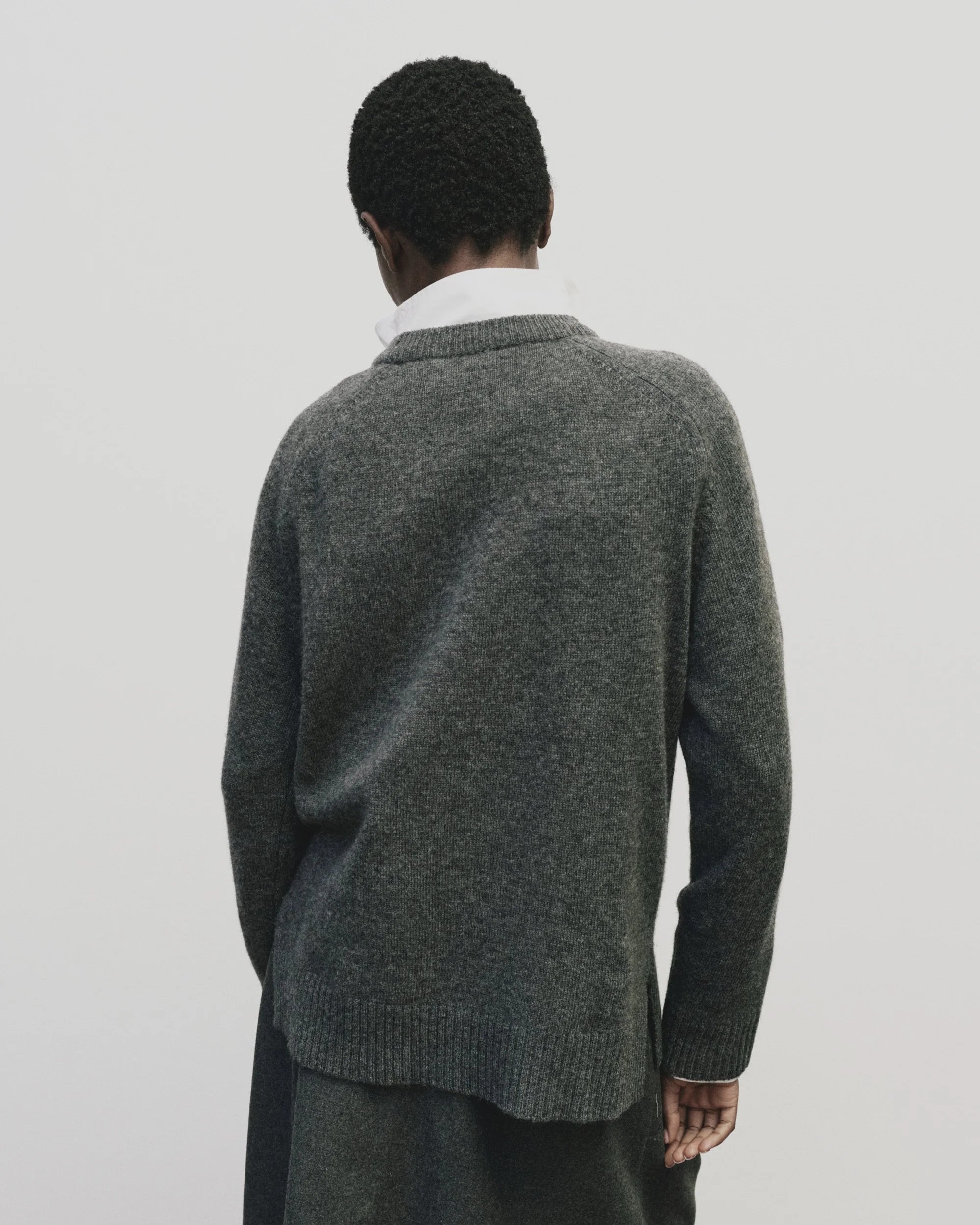 LEO BOUTIQUE Cashmere Blend Crew Neck Knit | Gray MIJEONG PARK 