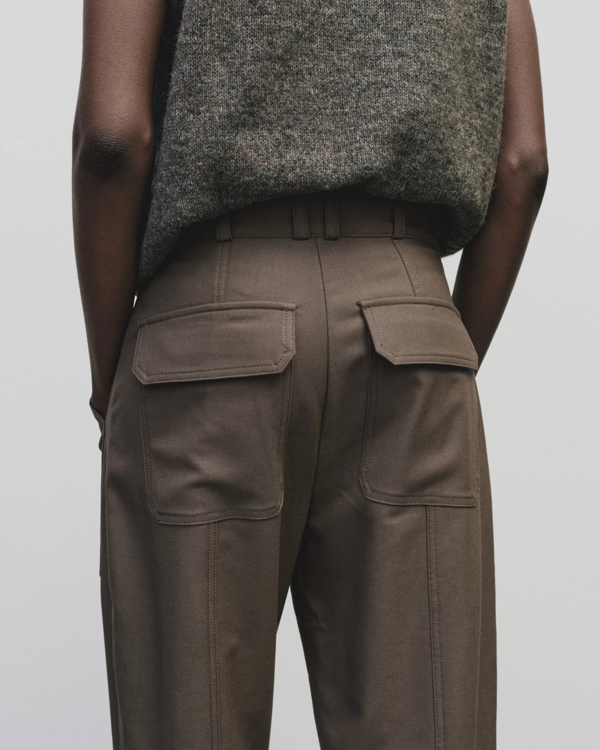 LEO BOUTIQUE Wool Blend Workwear Pants | Light Brown MIJEONG PARK