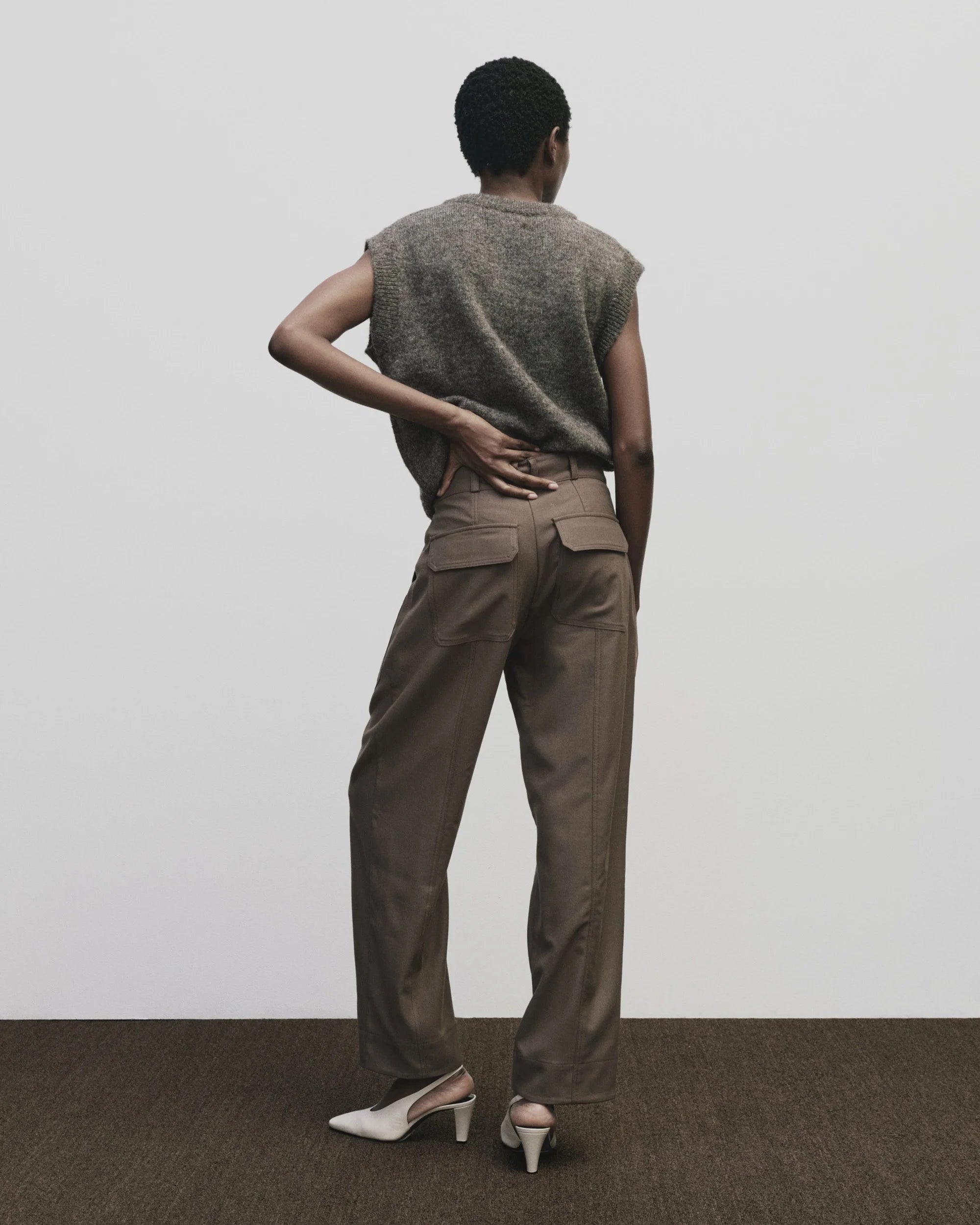 LEO BOUTIQUE Wool Blend Workwear Pants | Light Brown MIJEONG PARK