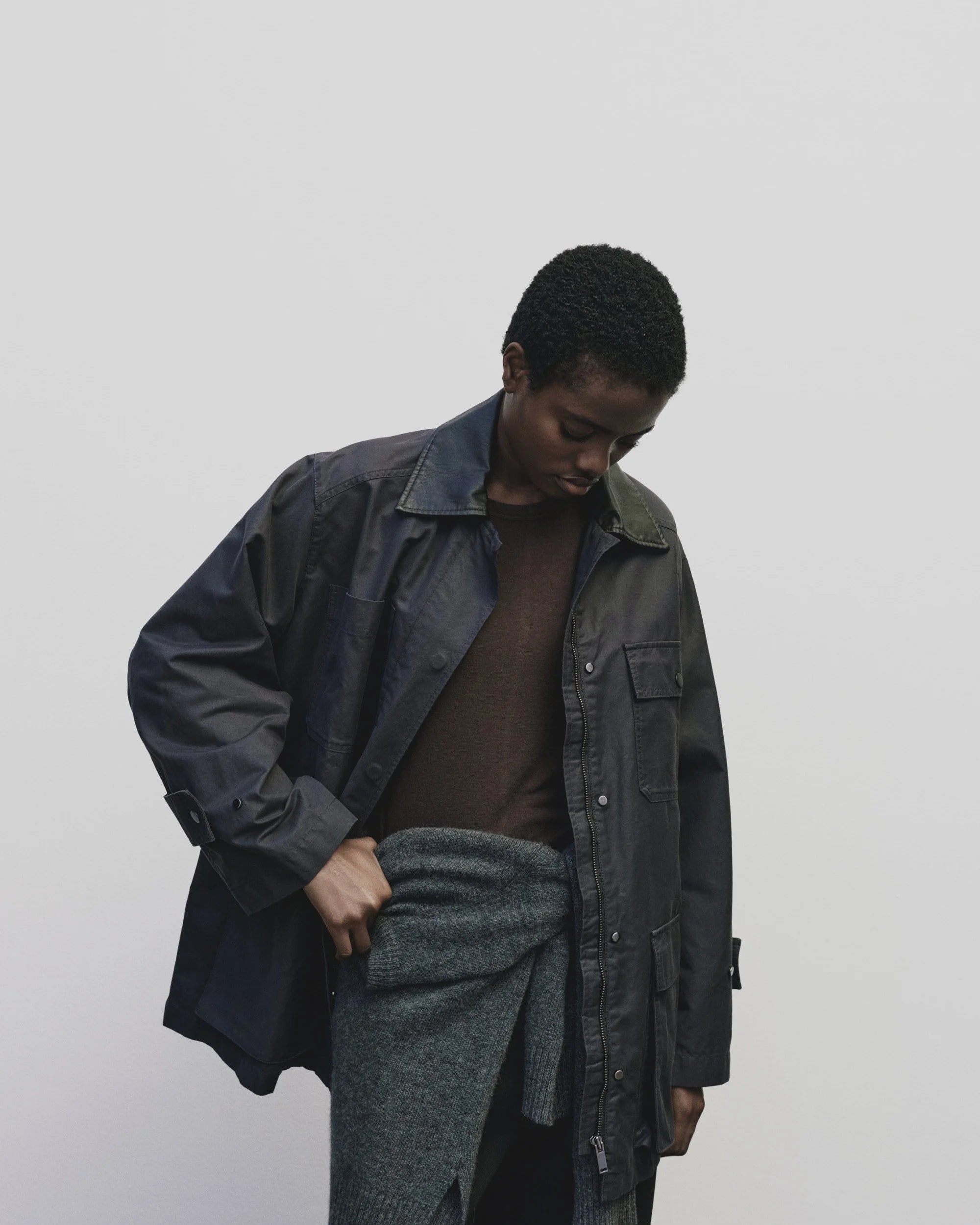 LEO BOUTIQUE Contrast Collar Work Jacket | Navy MIJEONG PARK 