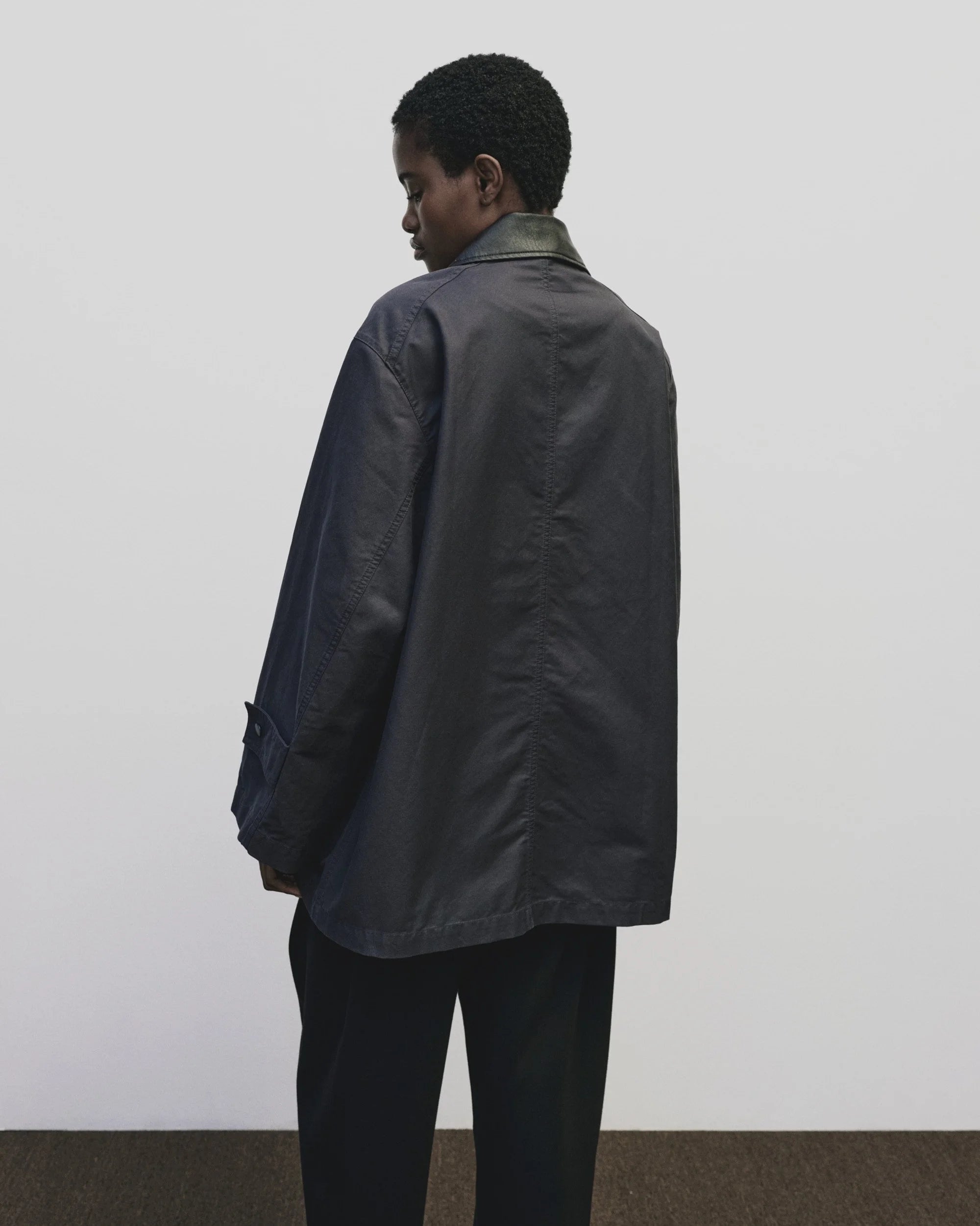 LEO BOUTIQUE Contrast Collar Work Jacket | Navy MIJEONG PARK 