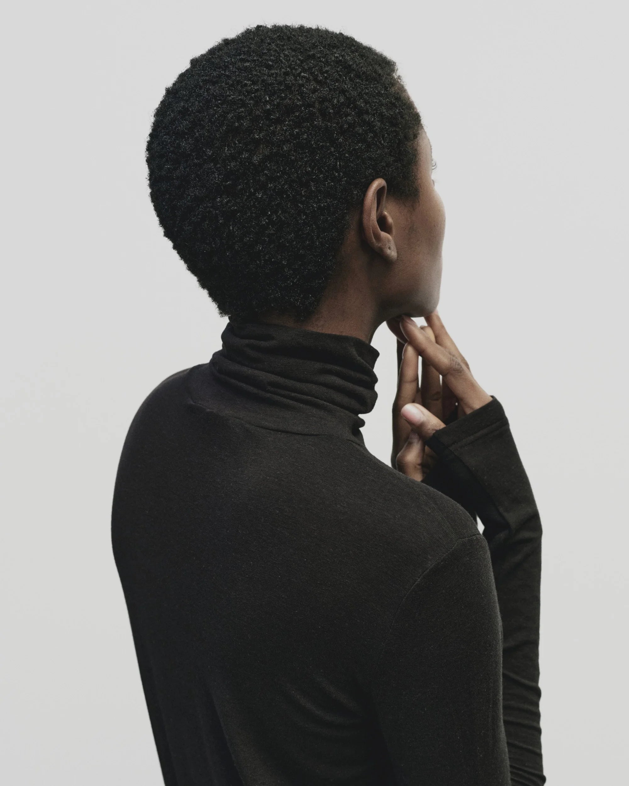 LEO BOUTIQUE Roll Neck Jersey Top | Black MIJEONG PARK 