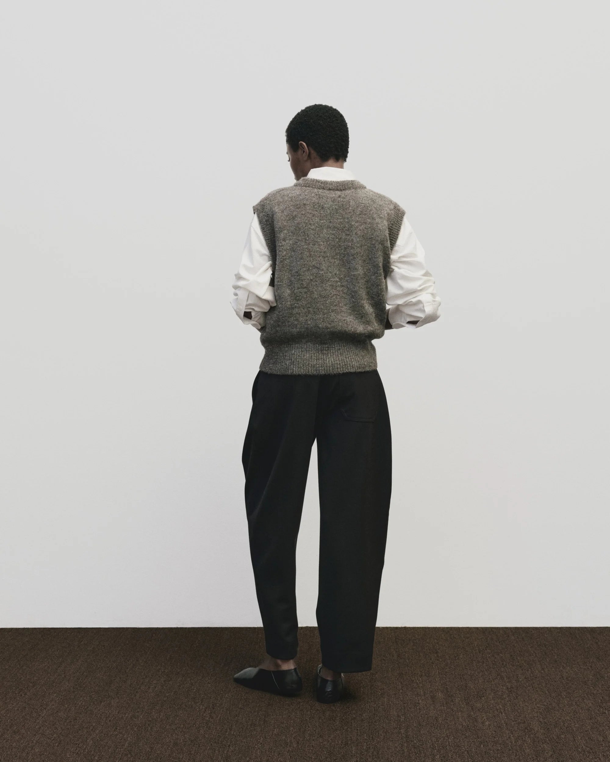 LEO BOUTIQUE Wool Blend Vest | Heather Brown MIJEONG PARK