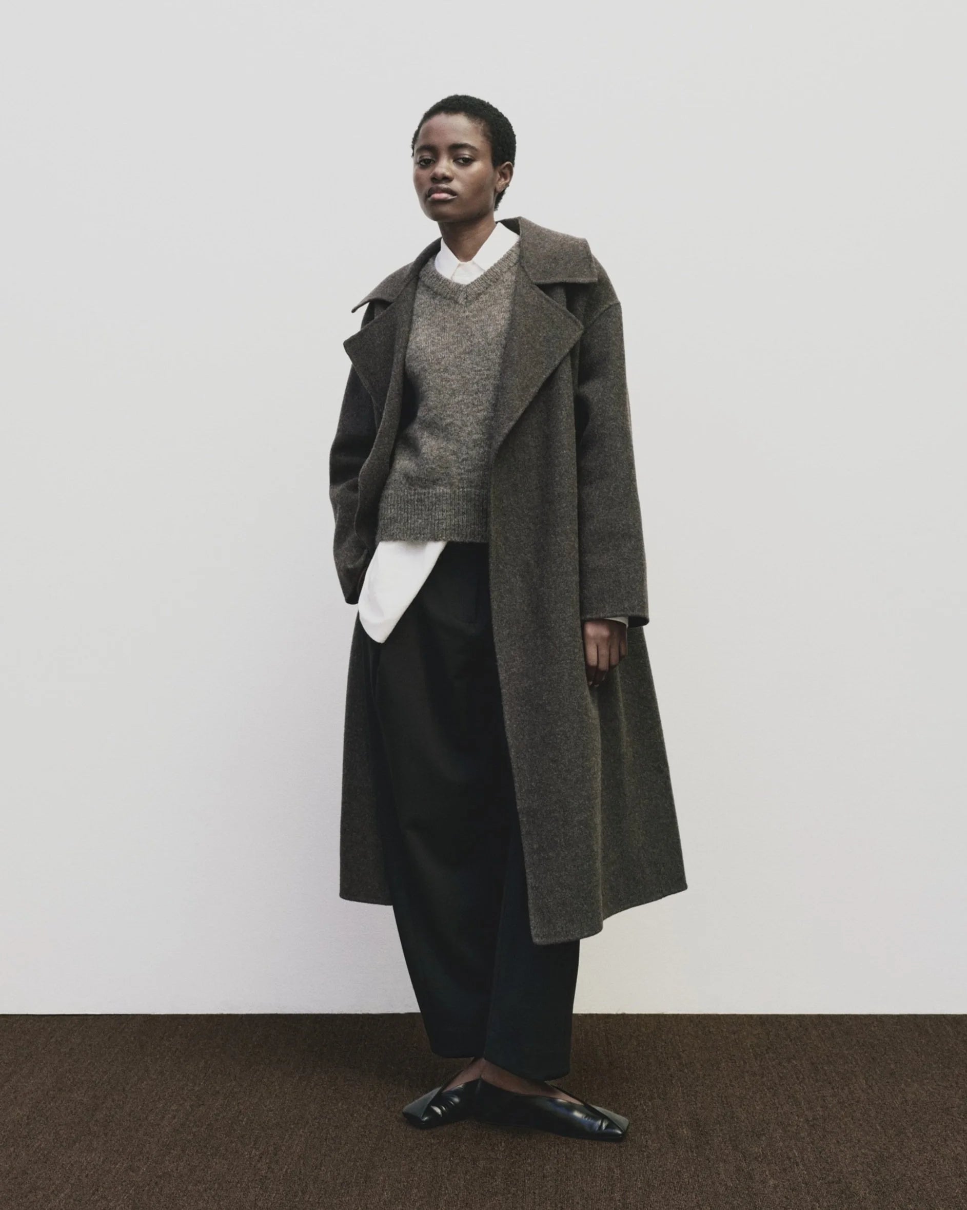 LEO BOUTIQUE Wool Blend Vest | Heather Brown MIJEONG PARK