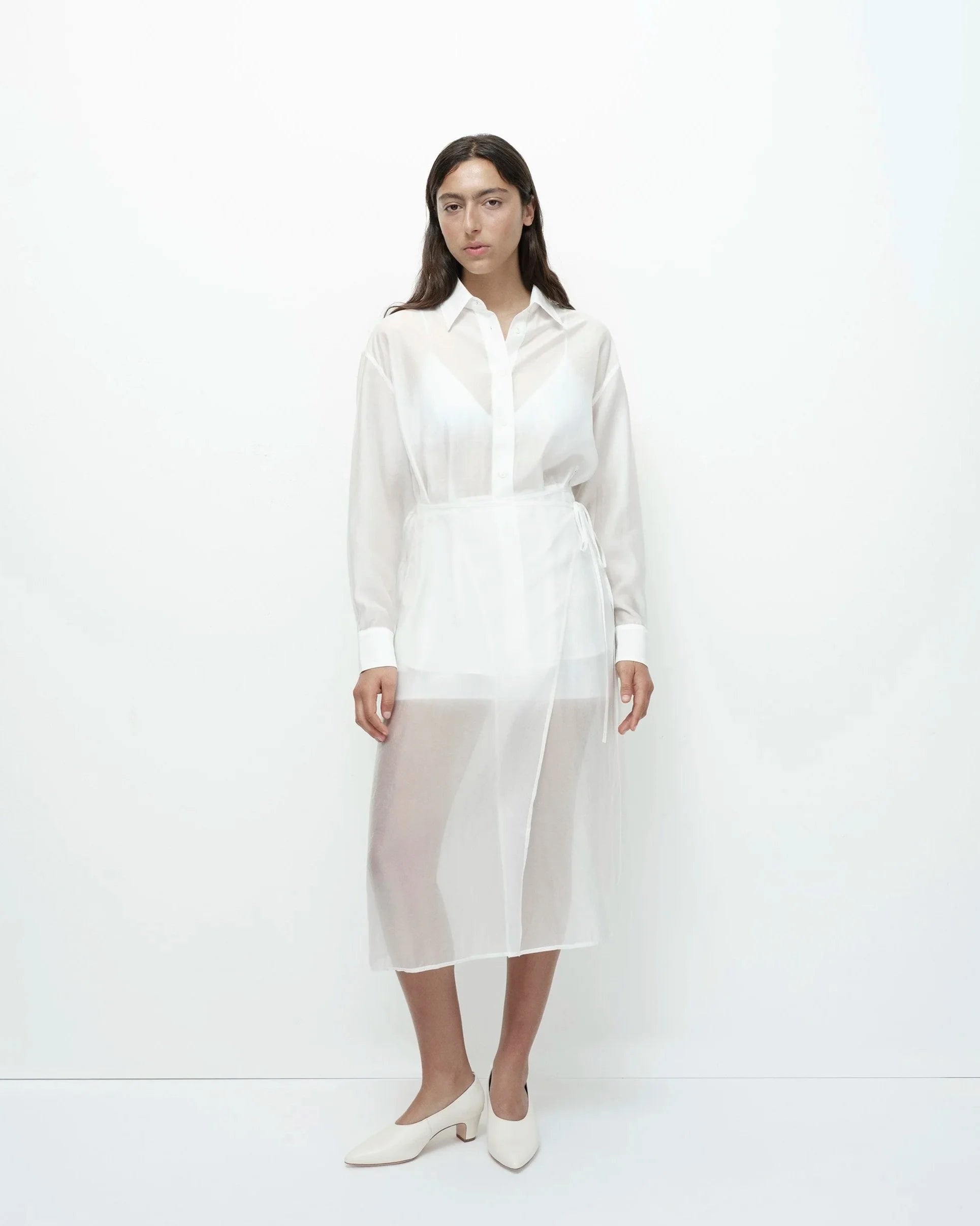 LEO BOUTIQUE Semi Sheer Shirt | White MIJEONG PARK