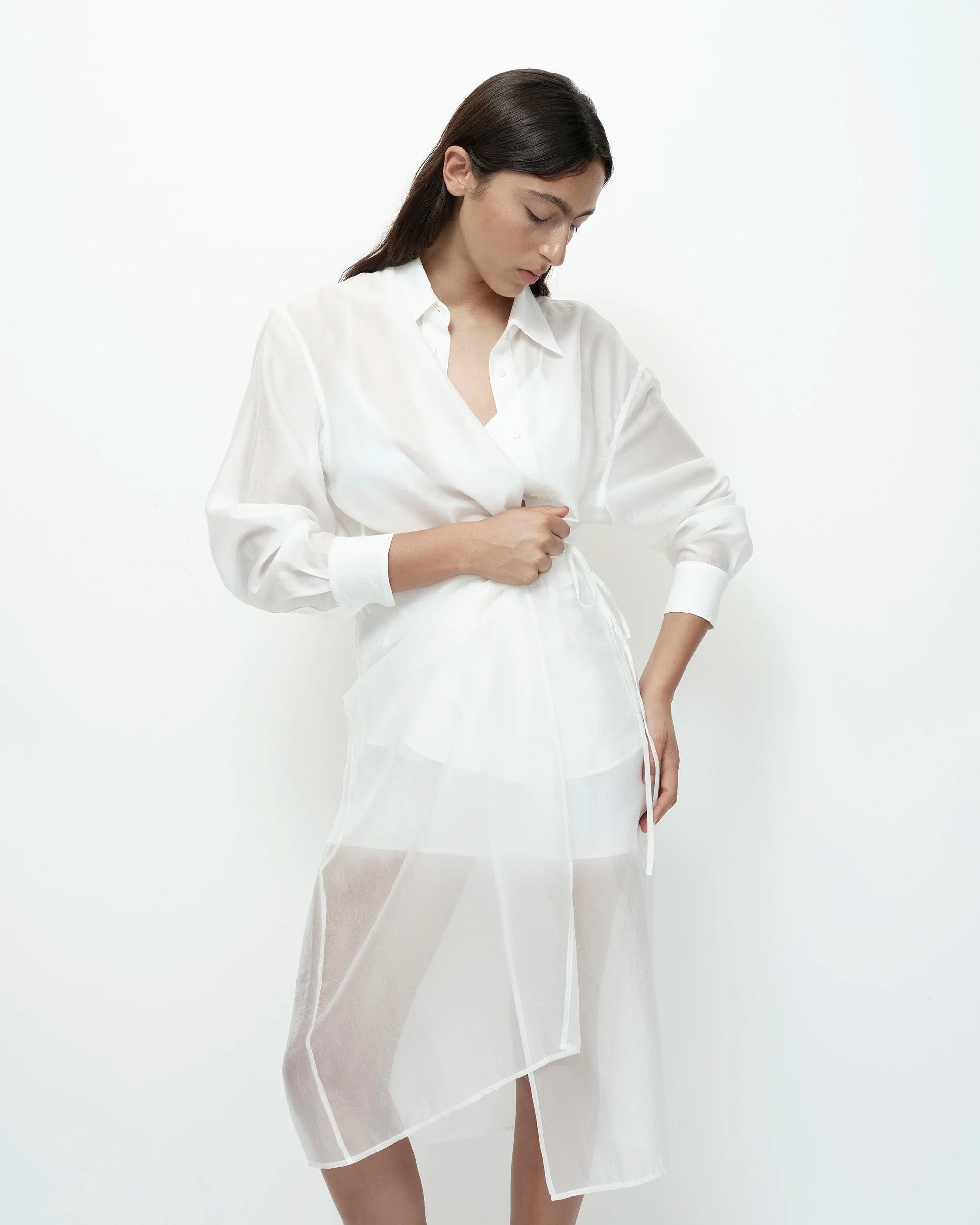 LEO BOUTIQUE Semi Sheer Shirt | White MIJEONG PARK