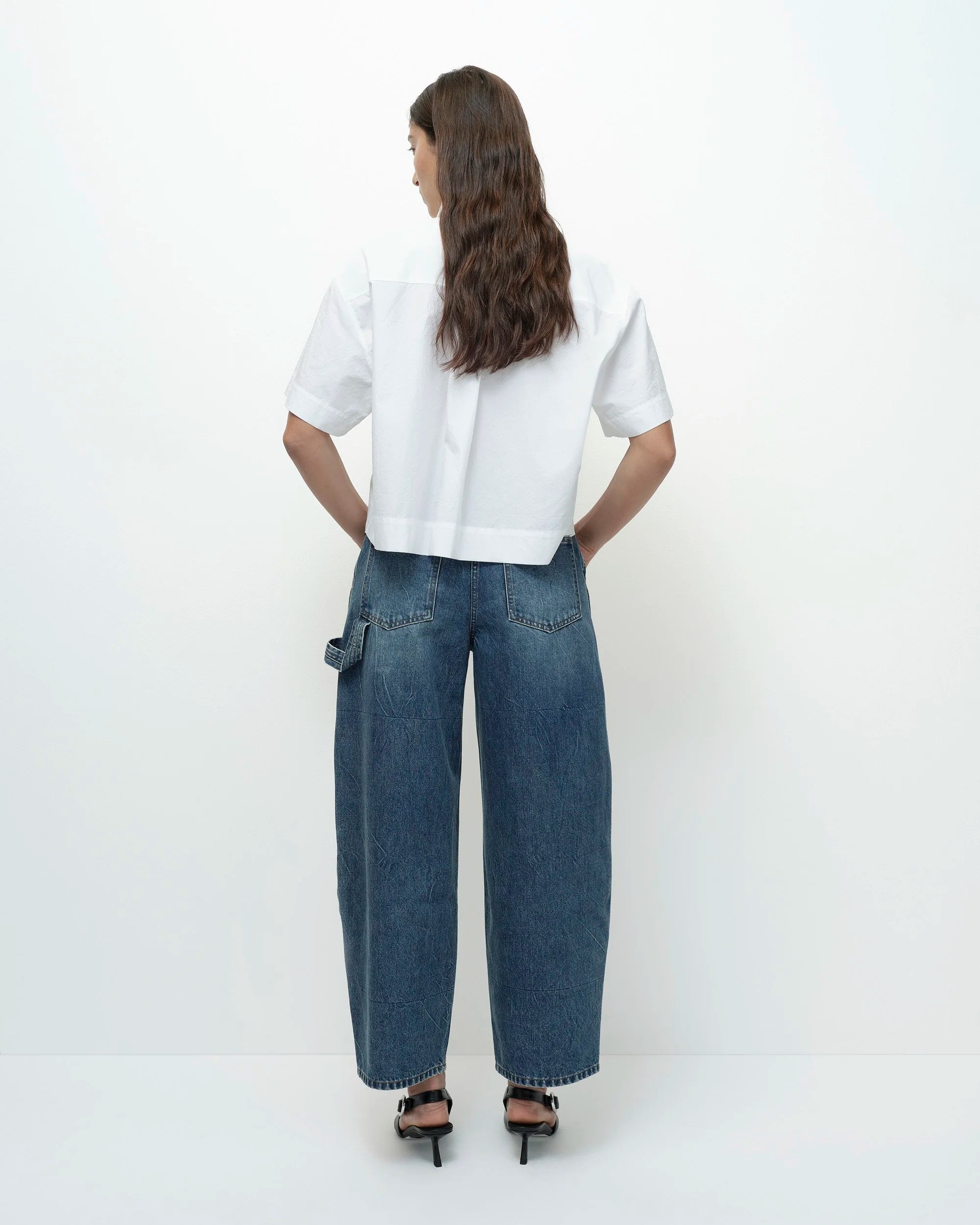 LEO BOUTIQUE Short Sleeve Cotton Shirt | White MIJEONG PARK