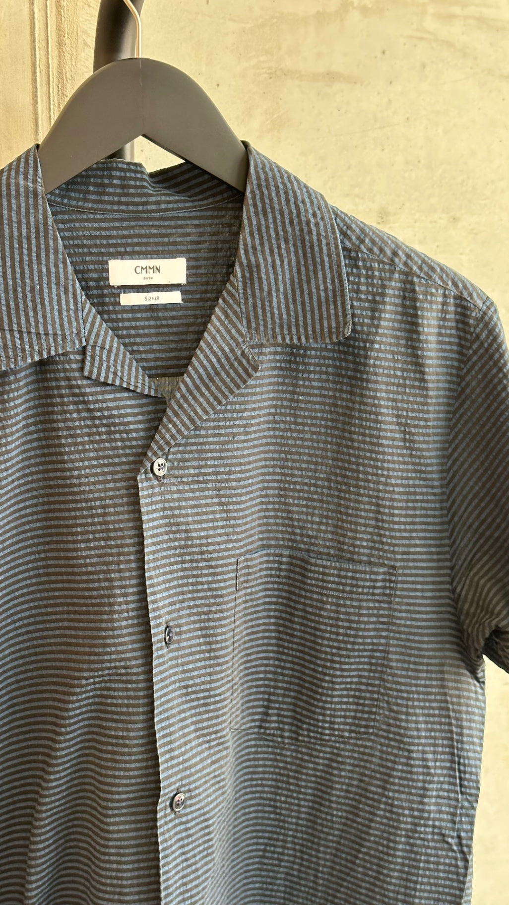 LEO RELOVED CMMN SWDN 48 Blue and Black Striped Polo