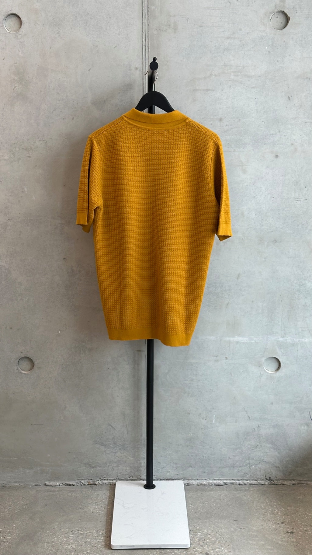 LEO RELOVED FAR AFIELD 2 Mustard Yellow Knitted Polo