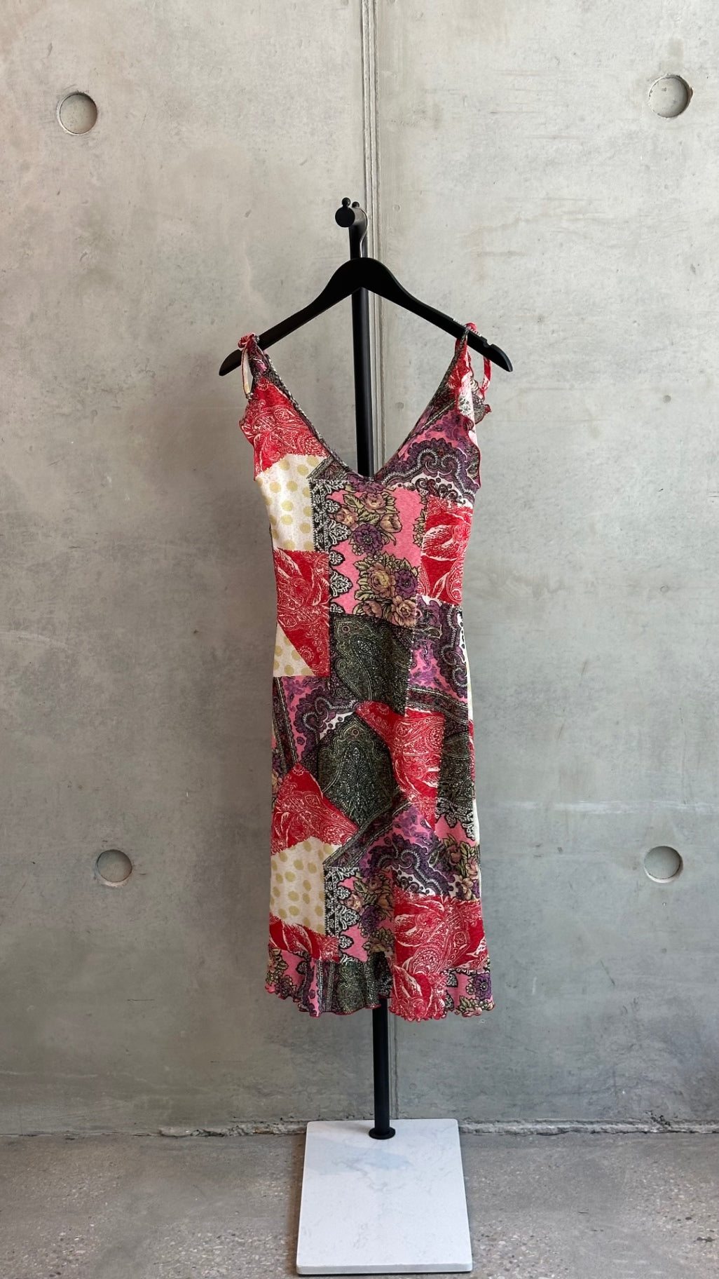 LEO RELOVED Pattern Red Dress S