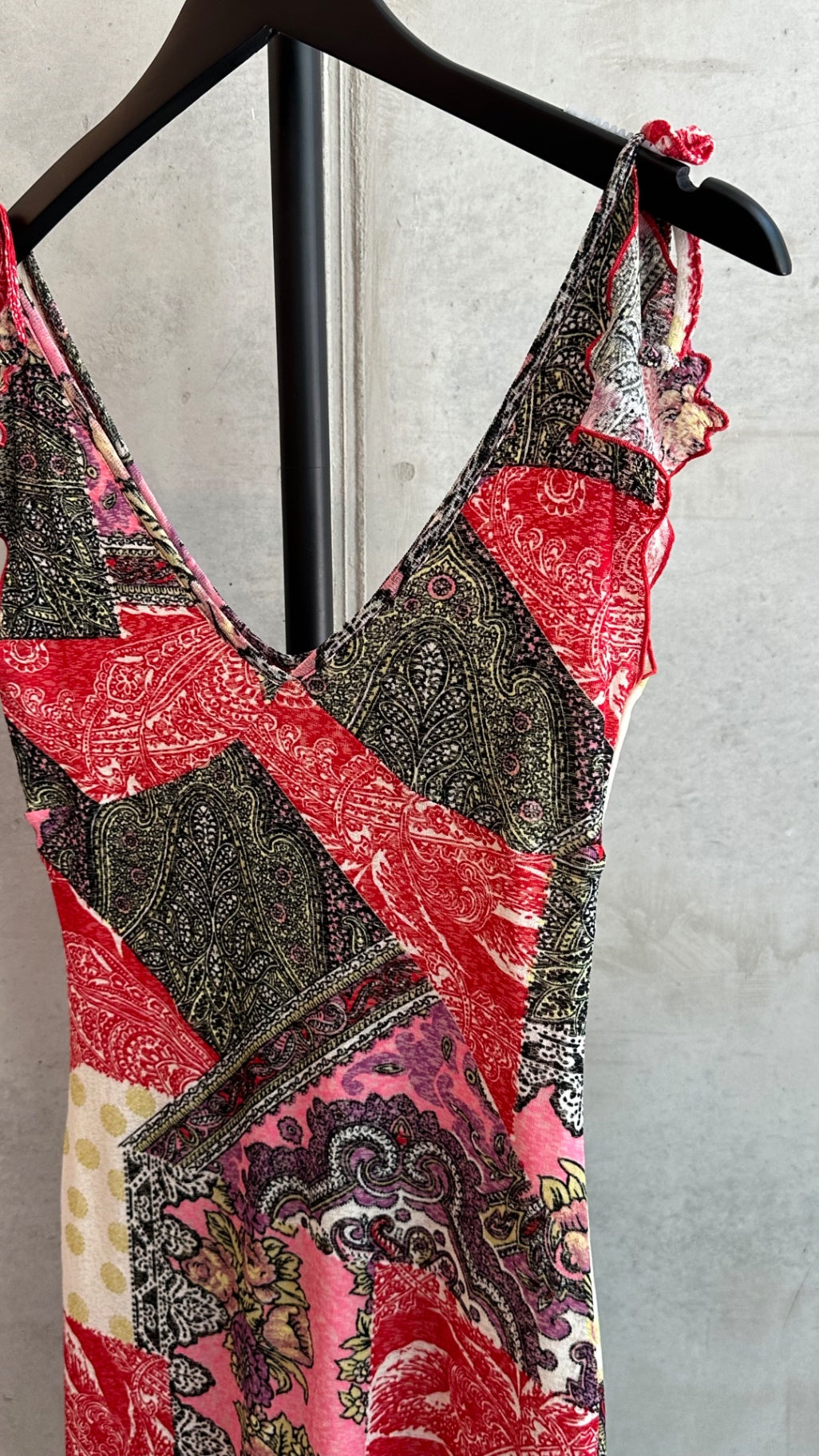 LEO RELOVED Pattern Red Dress S