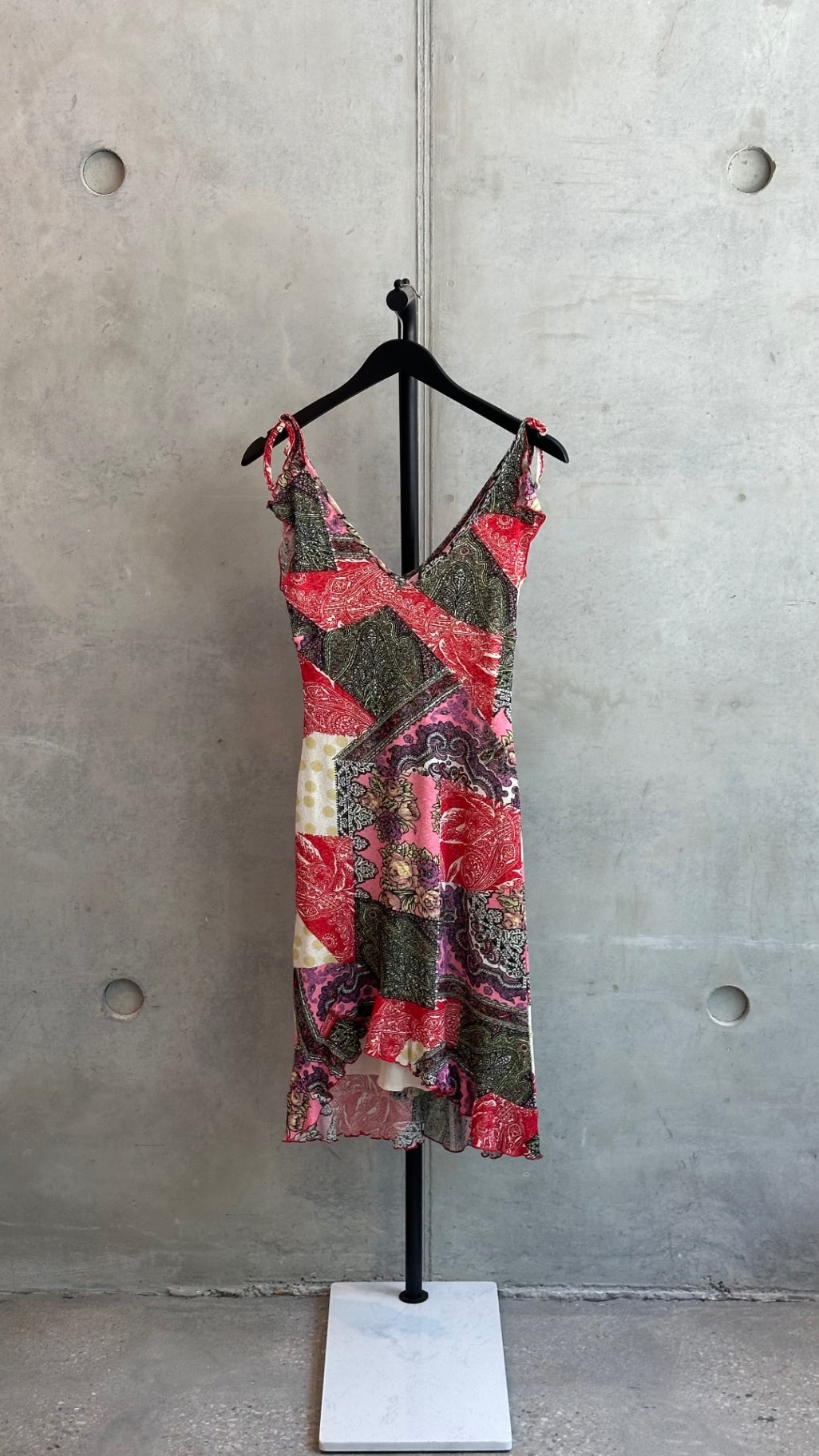 LEO RELOVED Pattern Red Dress S