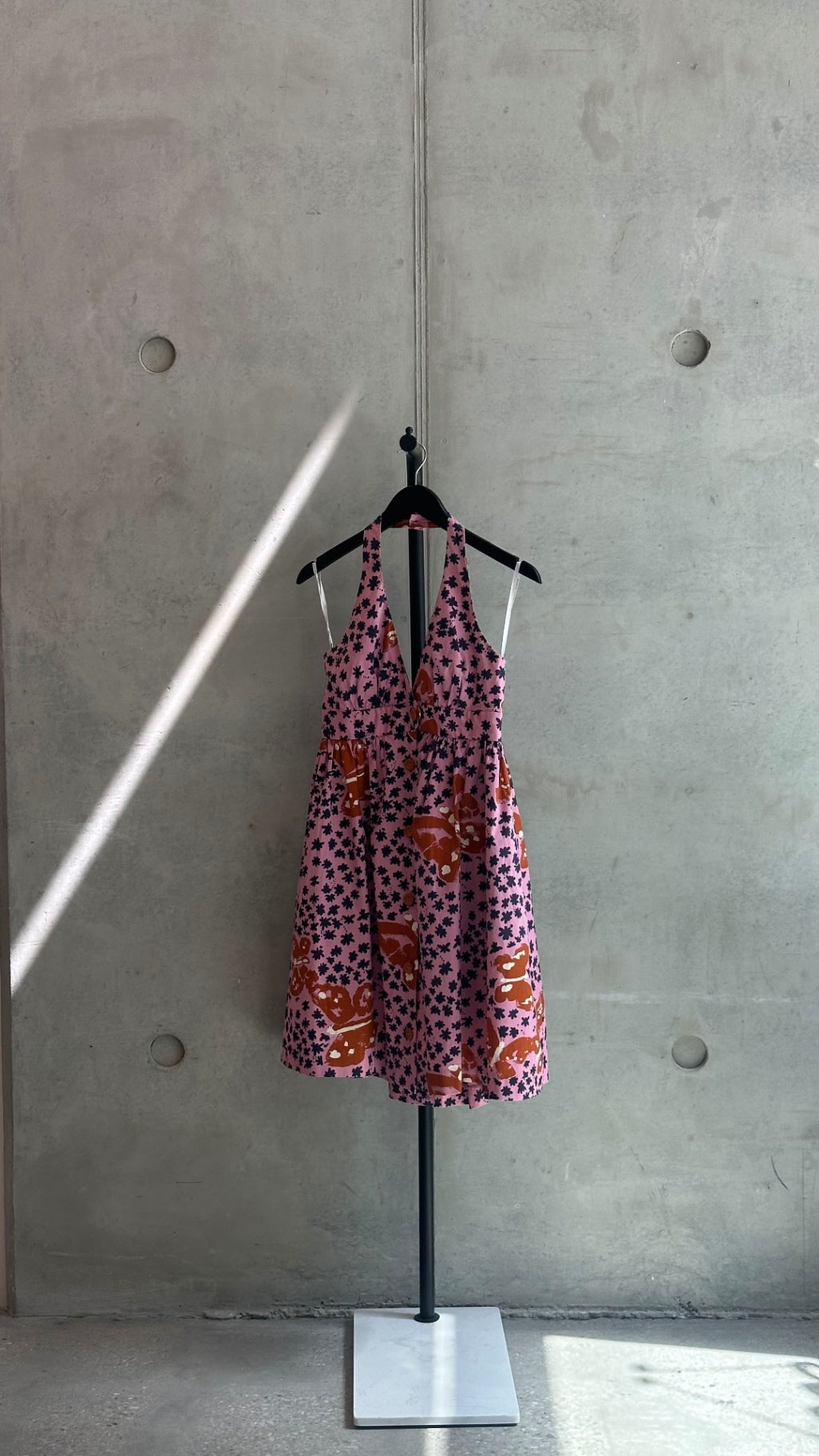 LEO RELOVED 6 Betsey Johnson Butterfly Print Halter Dress