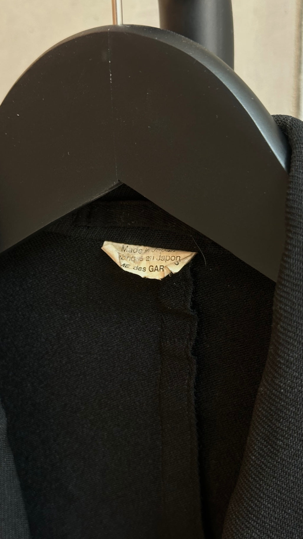 LEO RELOVED M Black Jacket COMME does GARÇON 