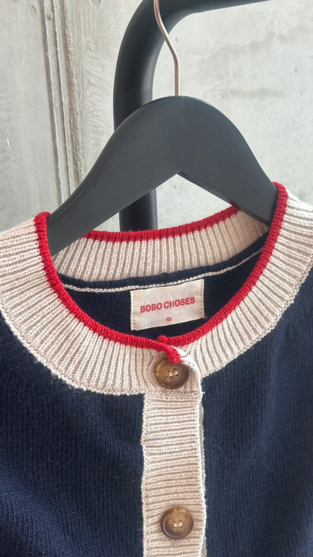 LEO RELOVED XS Navy, Red & Cream Vest BOBO CHOSES