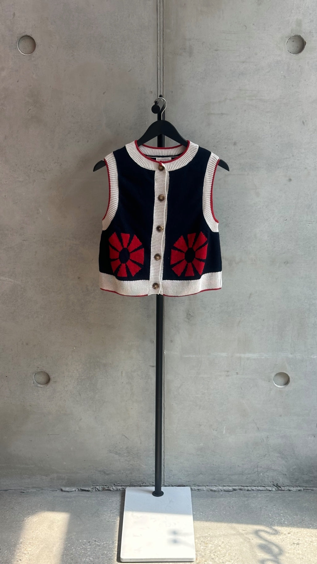 LEO RELOVED XS Navy, Red & Cream Vest BOBO CHOSES