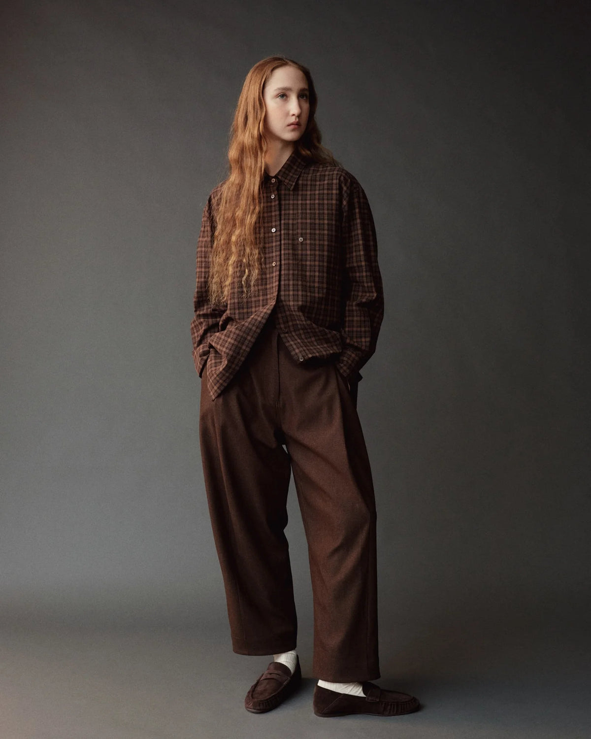MIJEONG PARK Cropped Barrel Leg Pants | Brown LEO BOUTIQUE