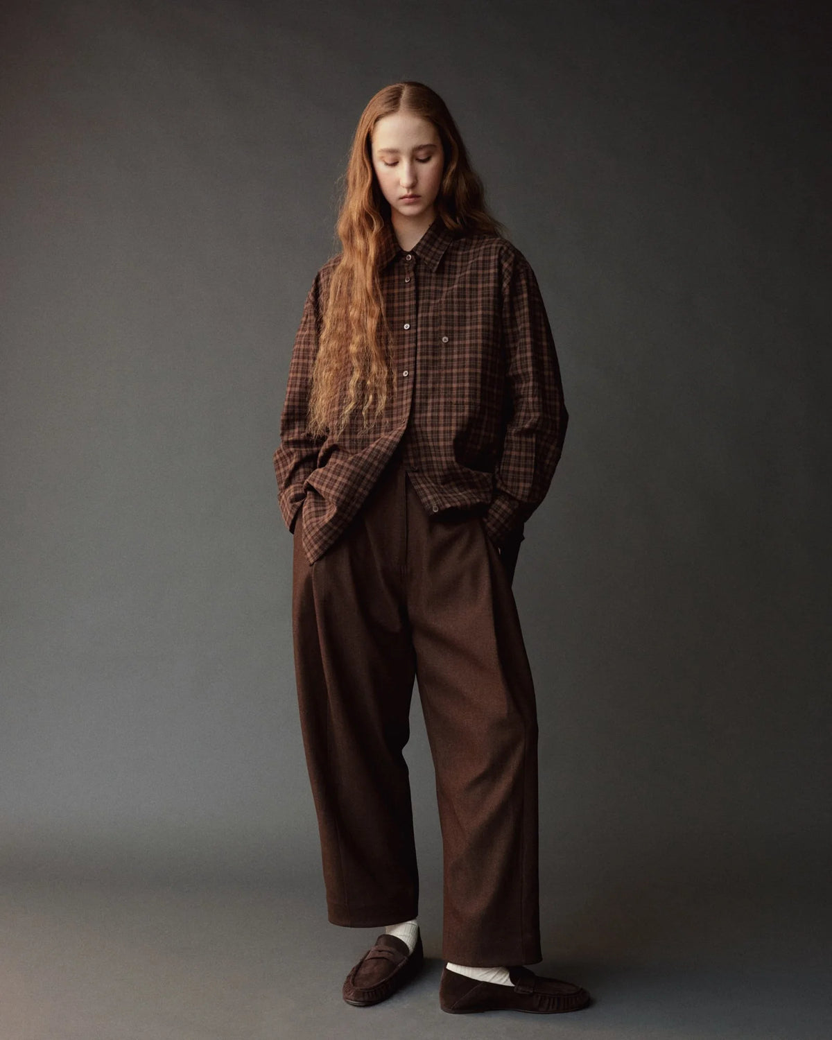 MIJEONG PARK Cropped Barrel Leg Pants | Brown LEO BOUTIQUE