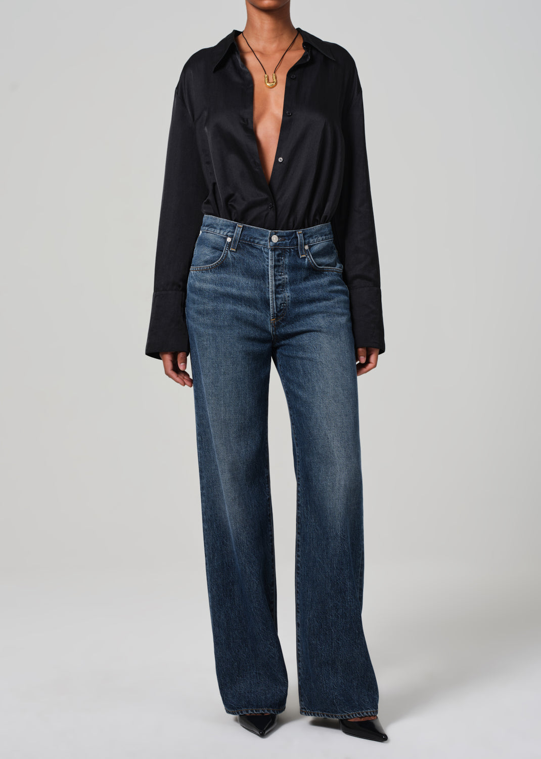 LEO BOUTIQUE Annina High Rise Wide Leg Jean (long 33") In Westwood CITIZEN'S OF HUMANITY