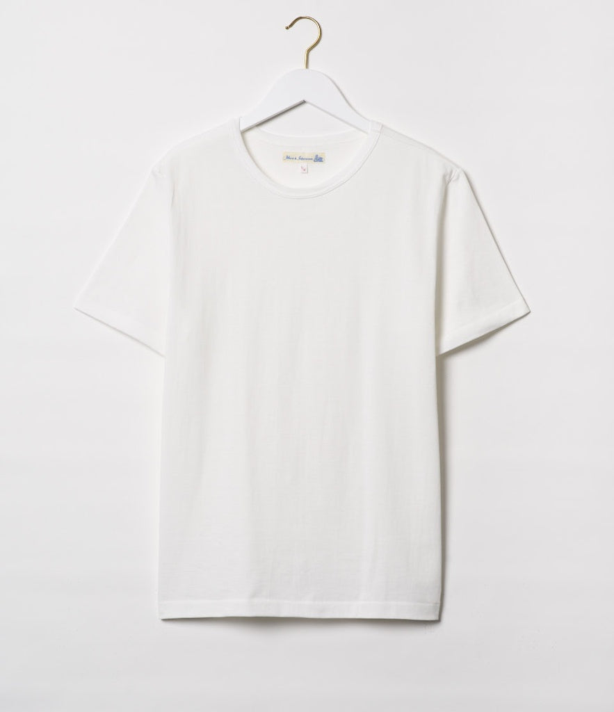 Merz B. Schwanen 215 LoopWheeled T-shirt | white LEO BOUTIQUE